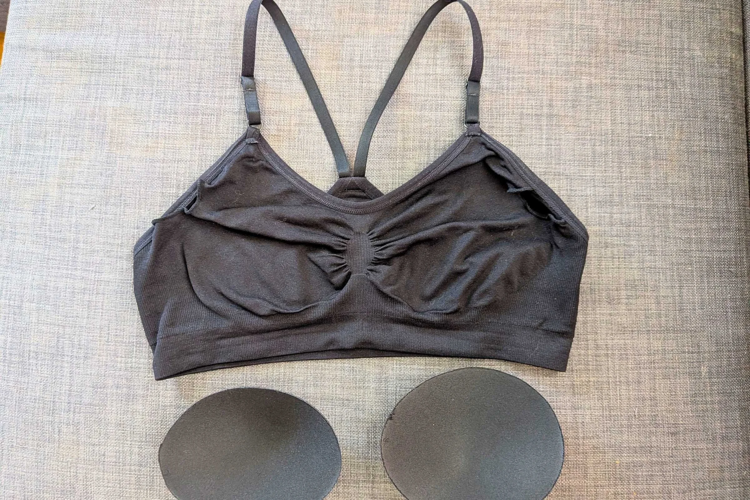All of the components of the Title Nine Wanna Sweat Racerback sports bra. Photo by Kate Hoch.