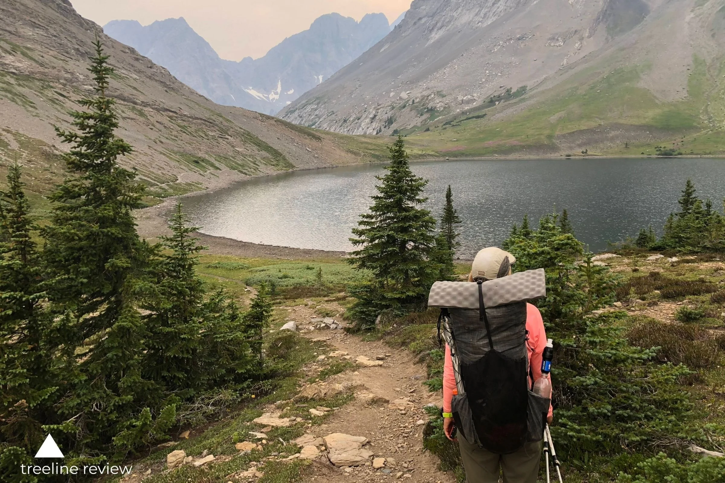Hiker wearing Katabatic Onni Backpack on Great Divide Trail