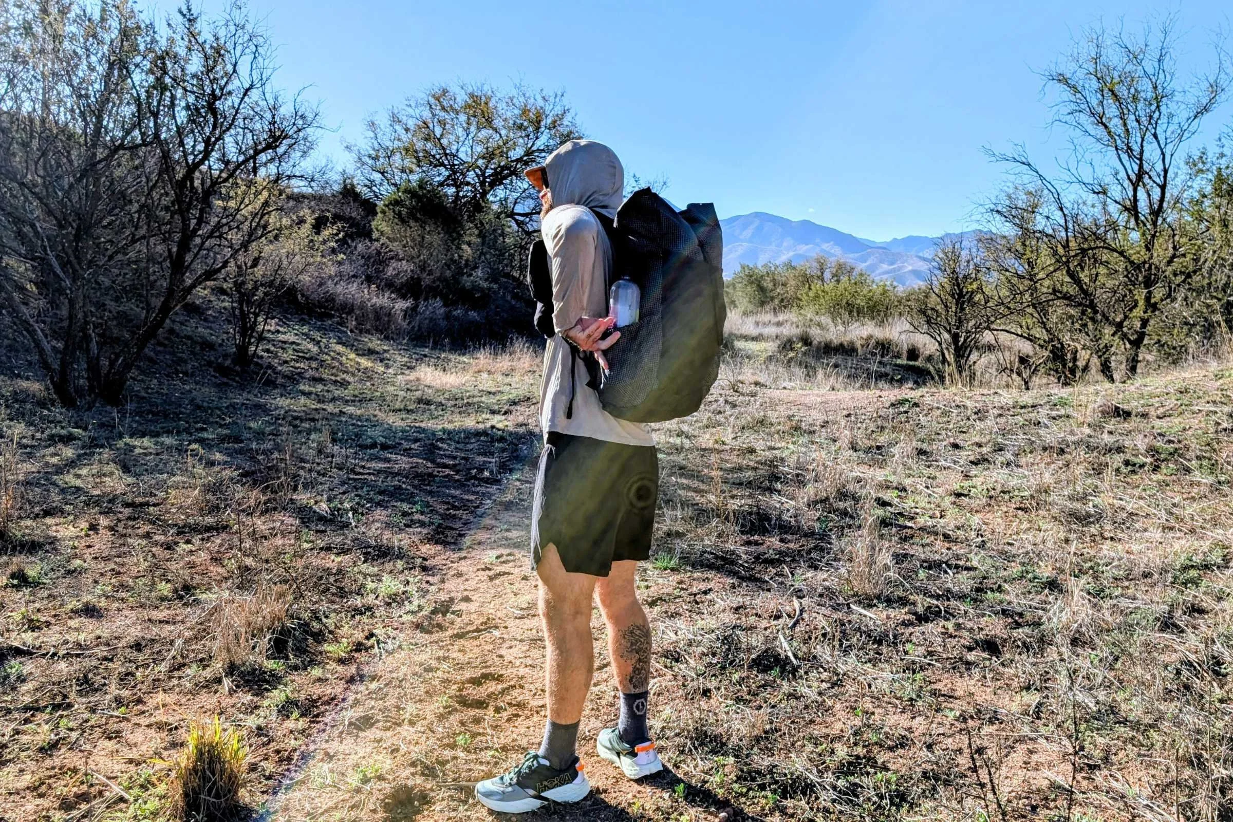 Each side pocket can hold two liters of water.