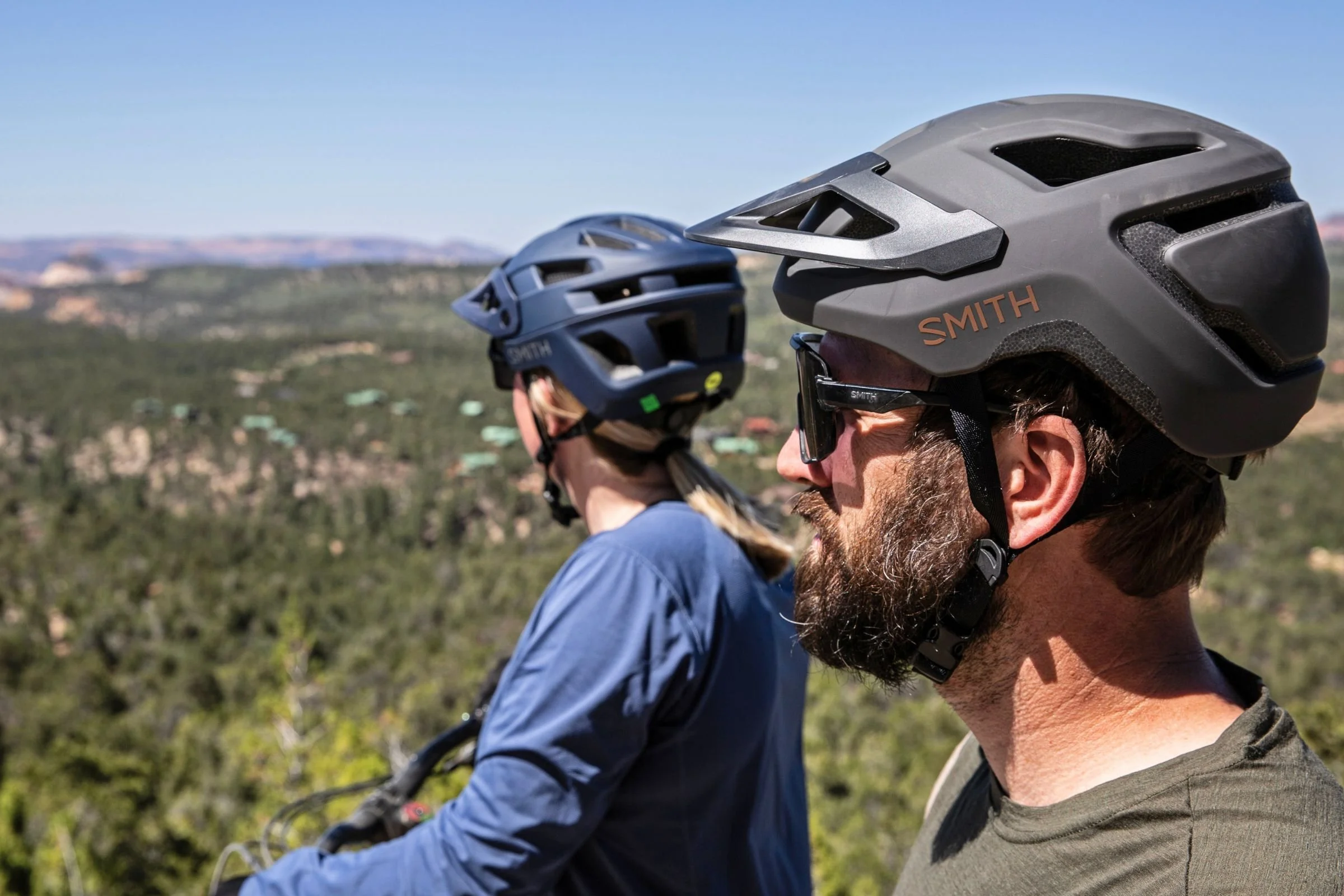 We tested the Pilot Mips directly against other helmets from both Smith and other brands, including the Smith Engage Mips, shown here with the Pilot. Photo by Tom Callaghan.