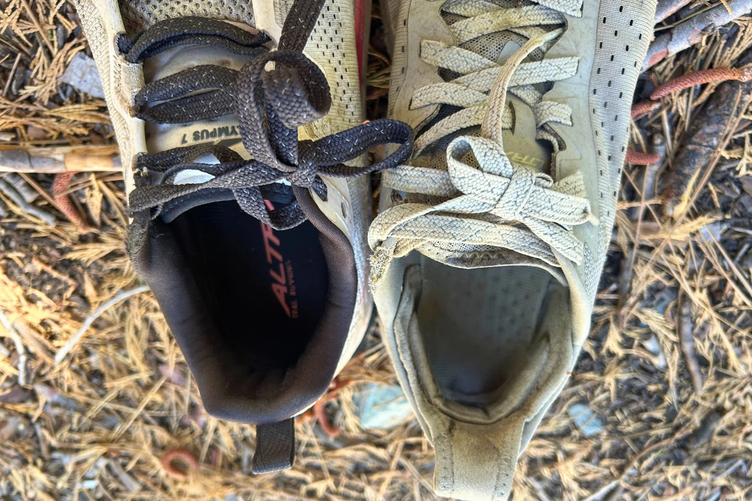 Side by side comparison of Altra Olympus 7 and ALtra Olympus 6.