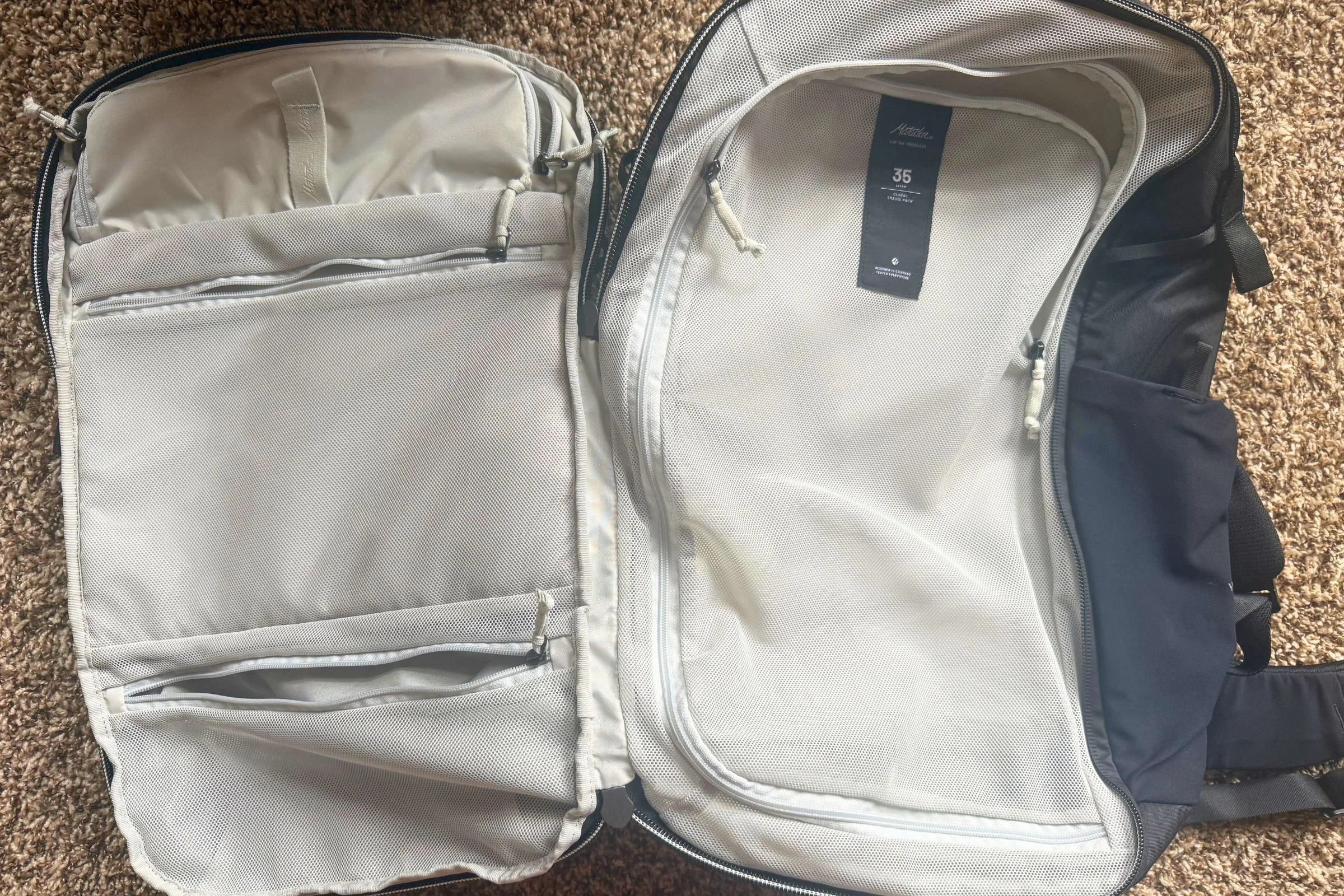 Matador 35L Global Travel Pack inside