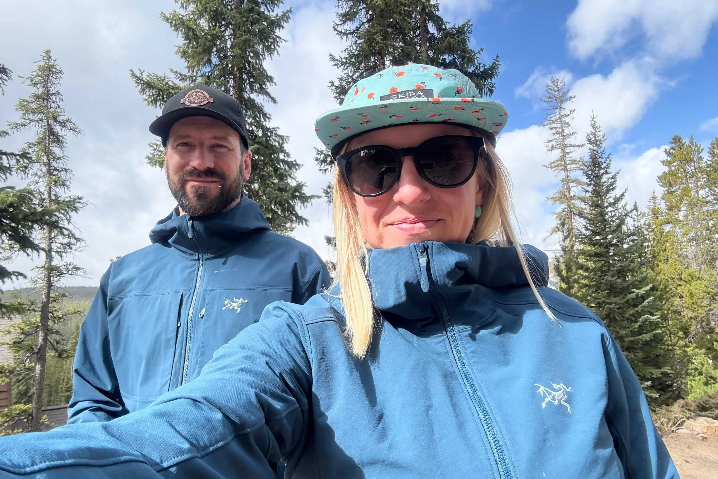 Testing the men’s and women’s Gamma Hoody side by side—in the same color, of course. Photo by Stasia Stockwell.