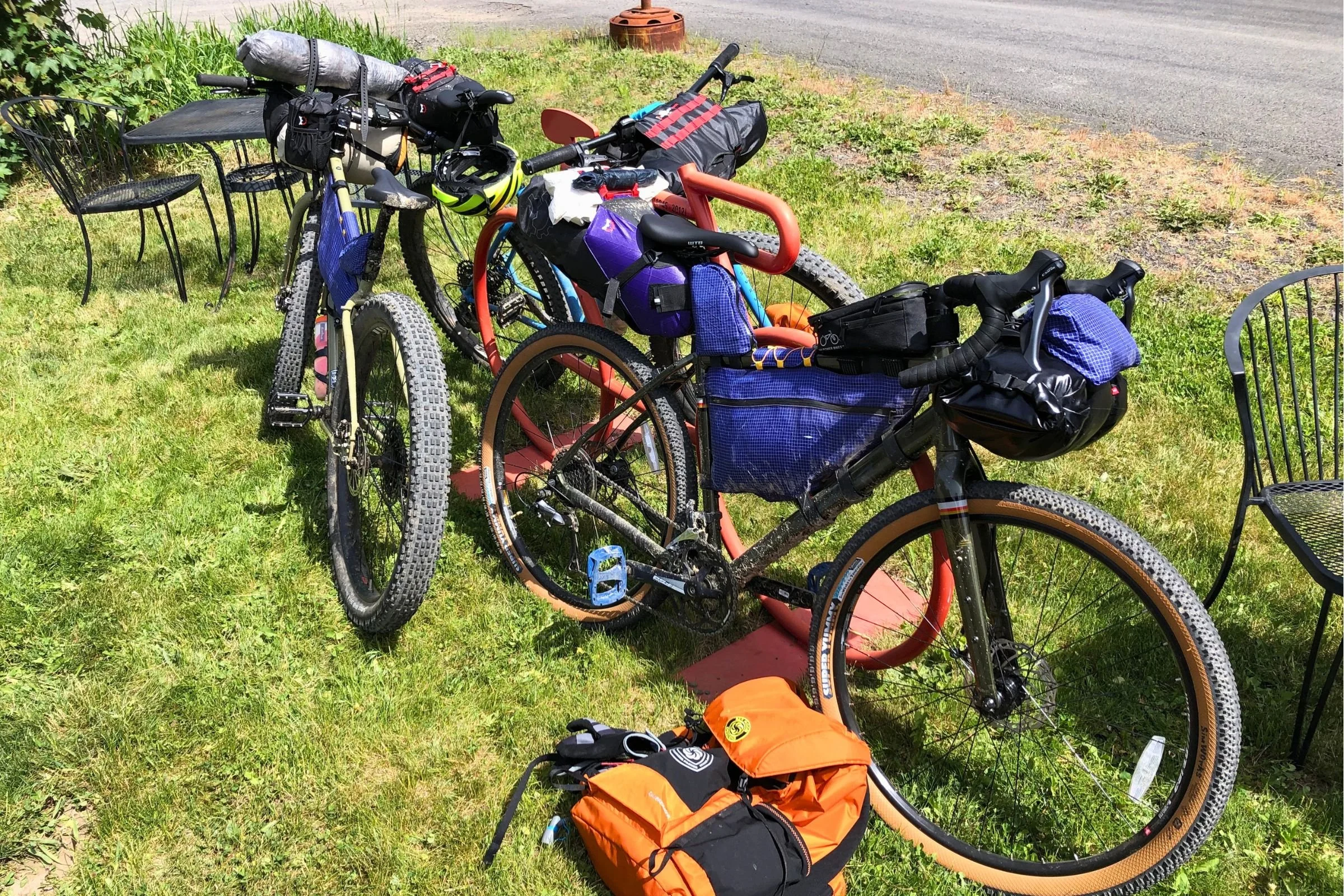 Fully packed bike bags. Photo by Whitney LaRuffa.