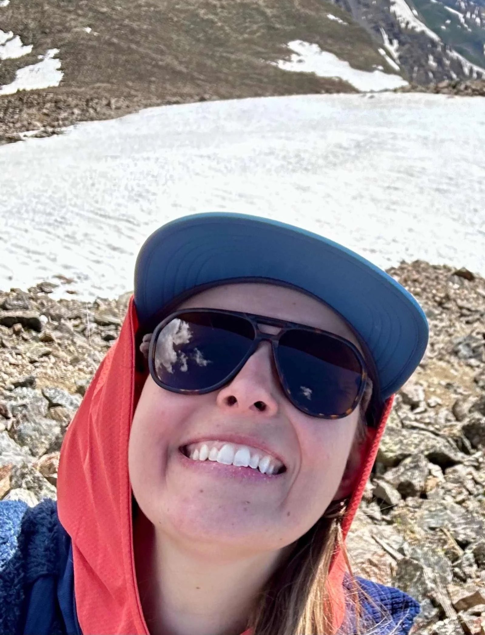 Author Mary Murphy smiling up at the camera