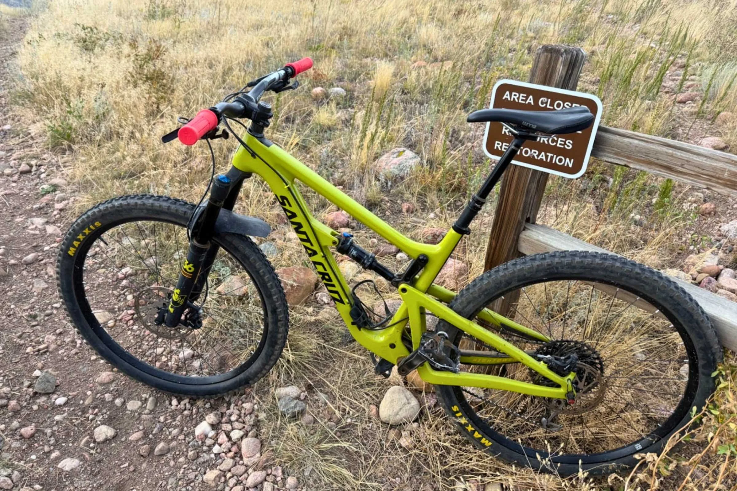 The OneUp Components Thick Grips felt chunky but didn’t really absorb more shock than other grips. Courtesy Chris Meehan