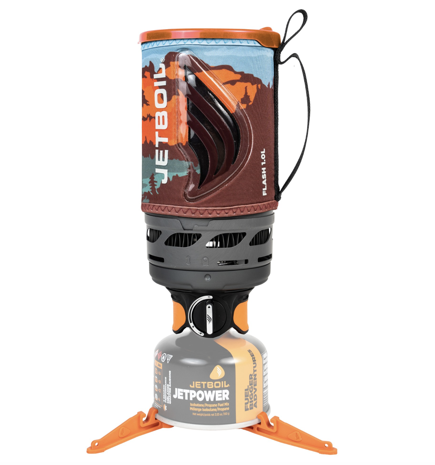 jetboil flash 1.0 L backpacking stove with mountain design