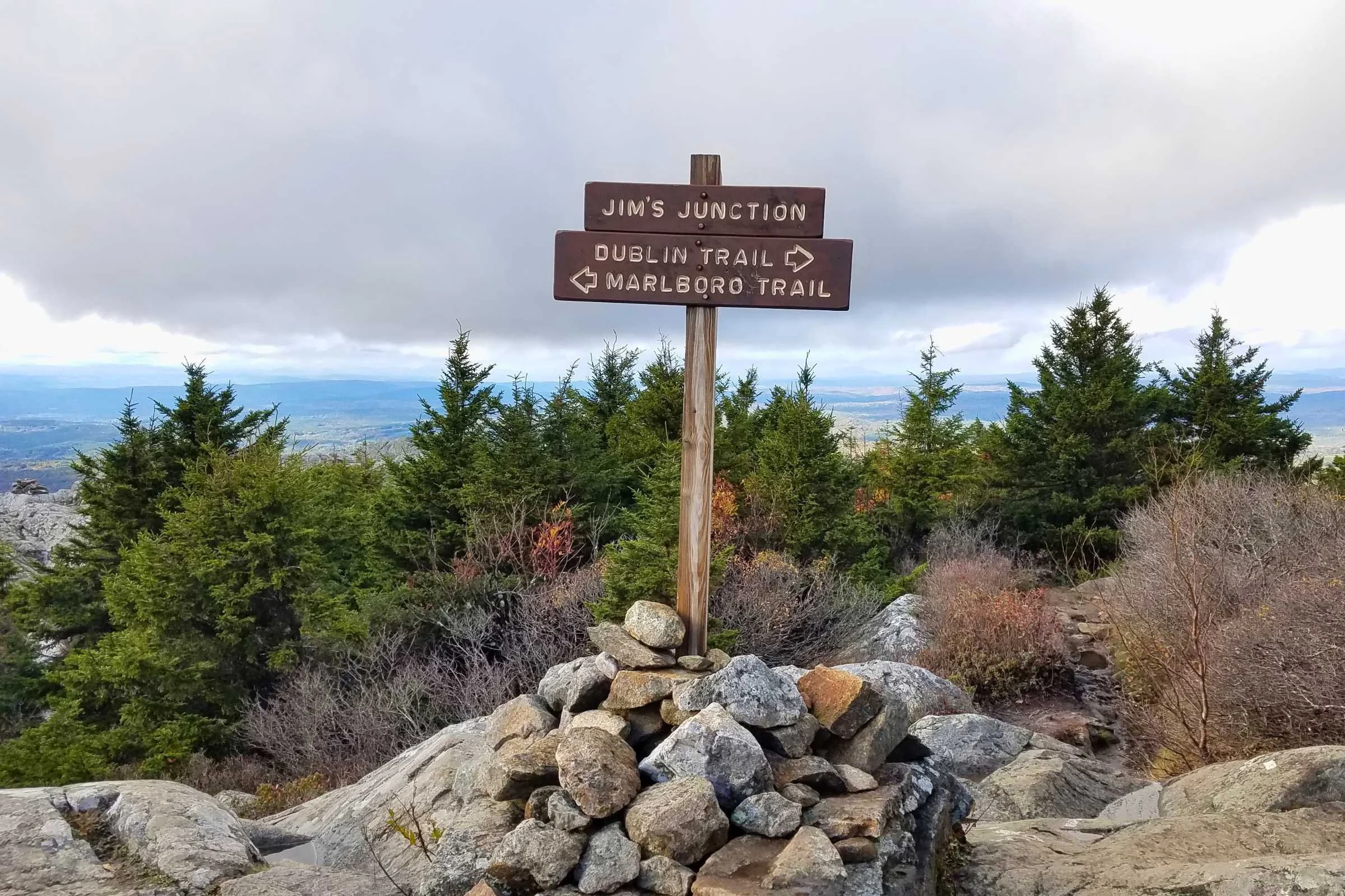 Jim’s Junction on Mt Monadnock. Photo by Aubri Drake.