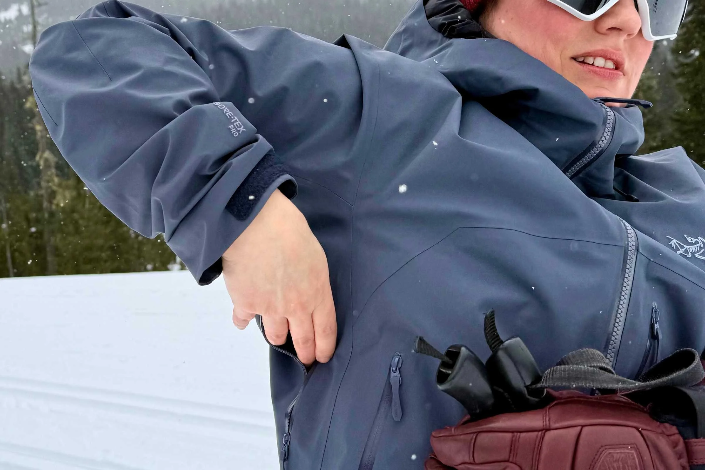 Opening the pit zips to cool off.