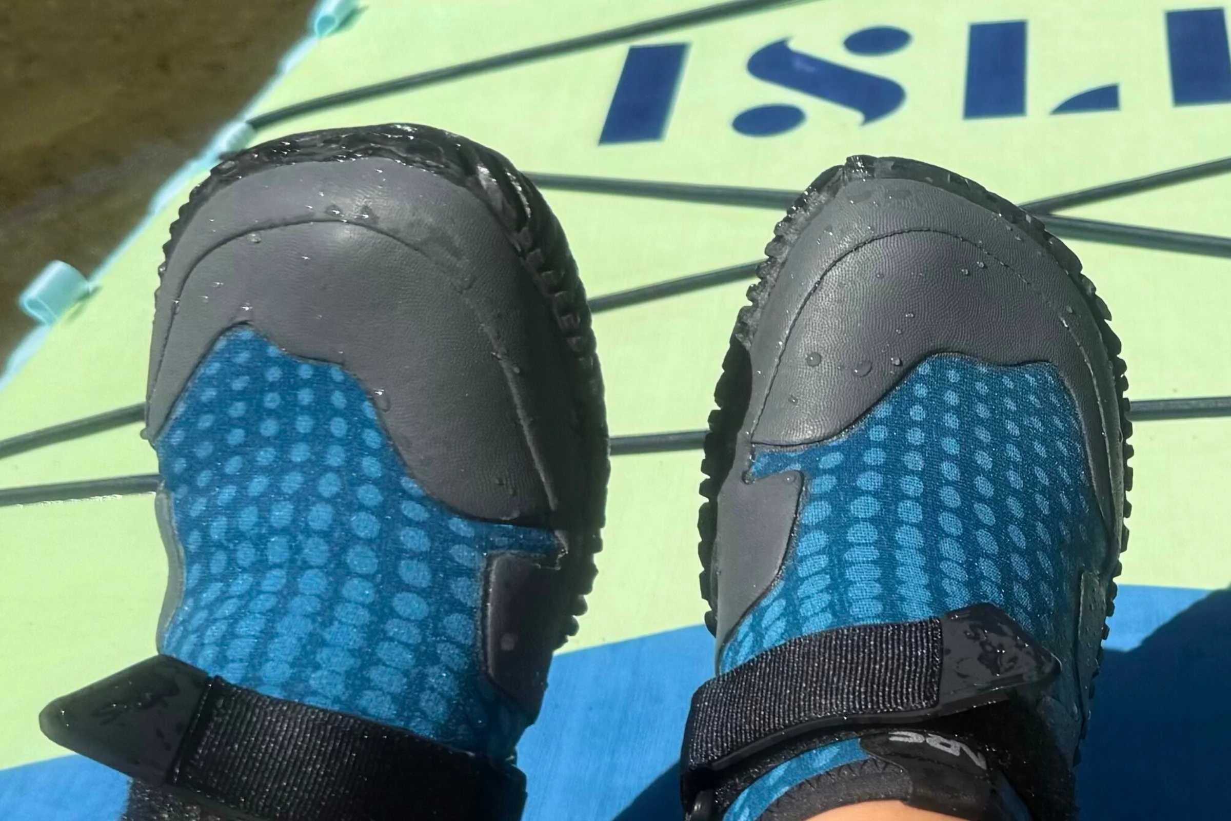 A snug, stretchy Terraprene neoprene upper with a hook-and-loop strap keeps the fit secure, even when fully soaked. Photo by Ebony Roberts