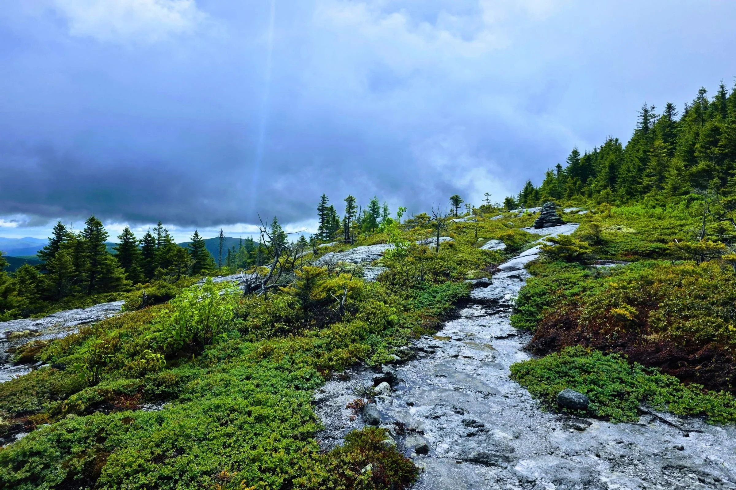 Approaching the summit of Sunday River Whitecap. Photo by Aubri Drake.