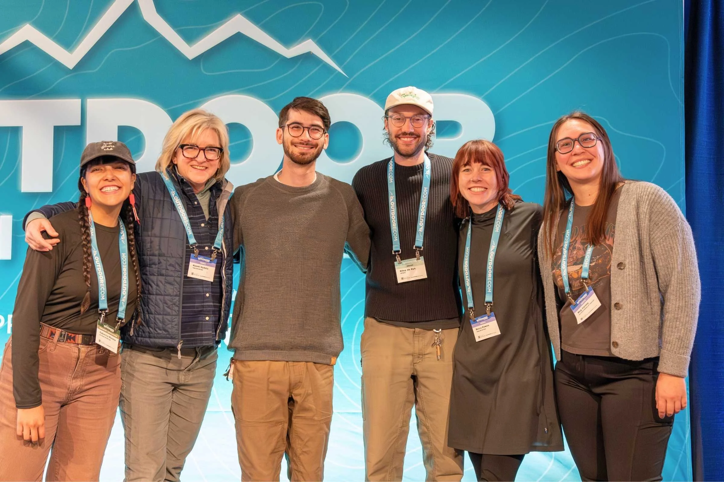 Group photo with author in the Abisko Sun Hoody Dress standing second from right