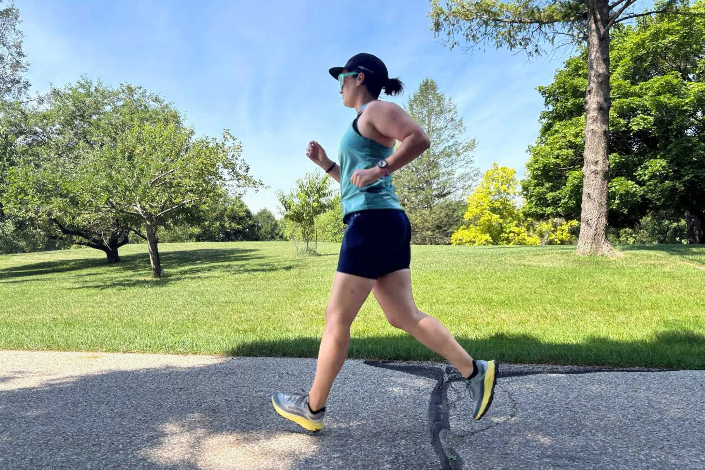 running on a paved path Rabbit Leggy Smashems Running Shorts