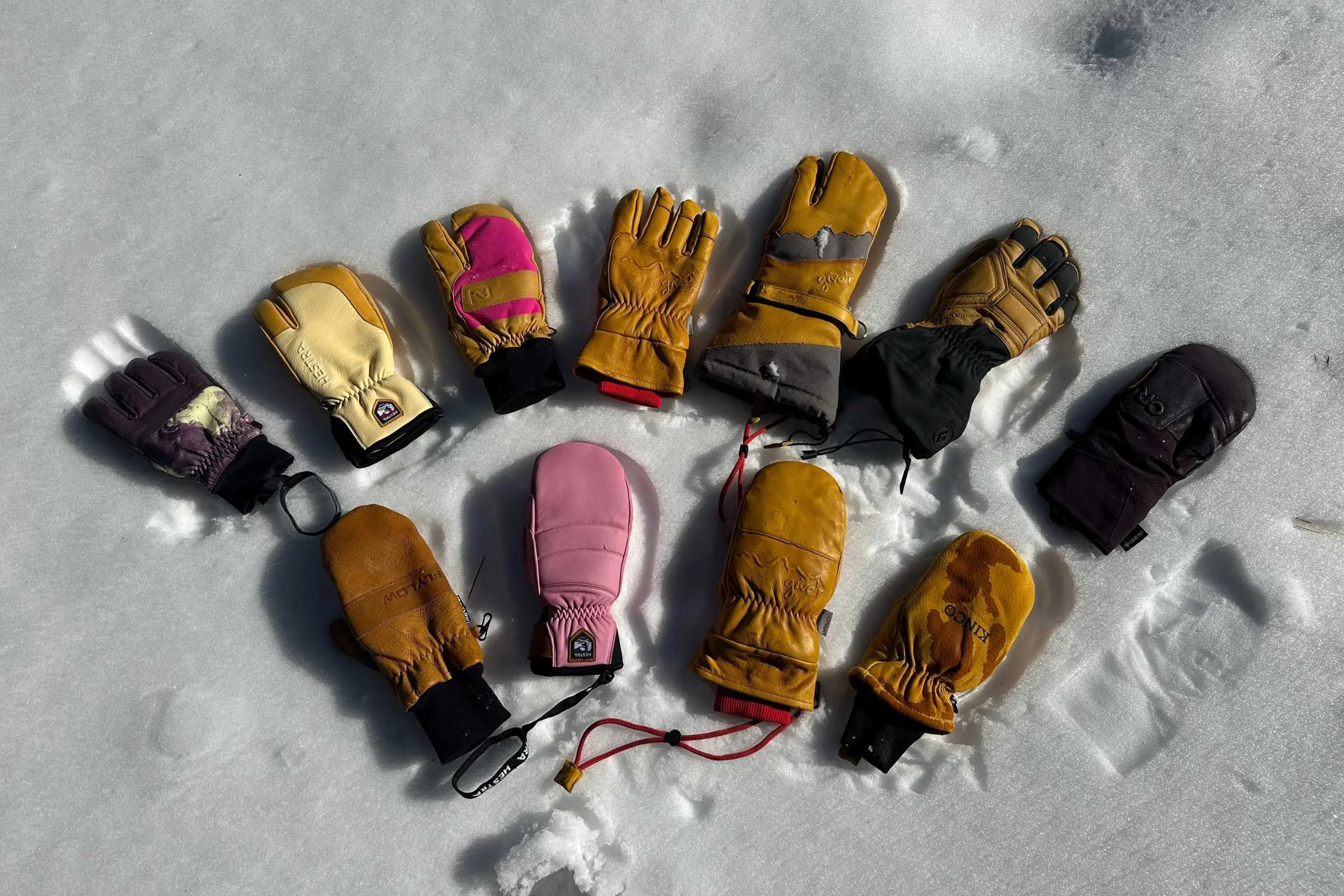 The Back of the leather options we tested for this story. Photo courtesy Sara Kruglinski.