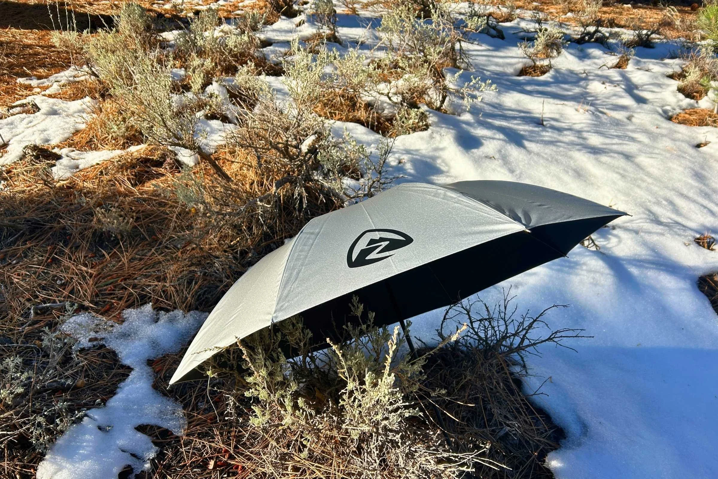 The Zpacks Lotus hiking umbrella on a high altitude trail in the Eastern Sierra.