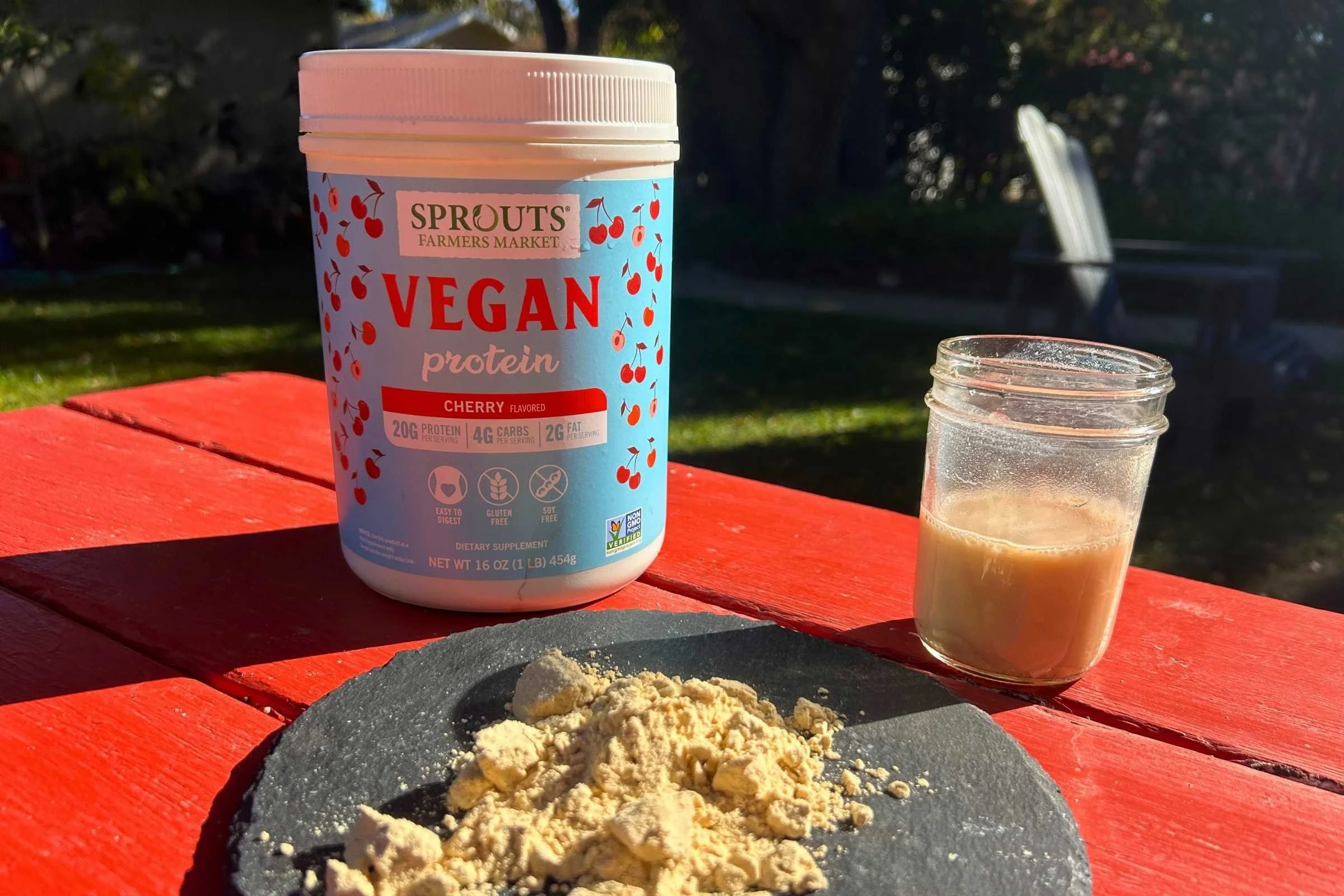 Sprouts Began Protein Powder, cherry flavored