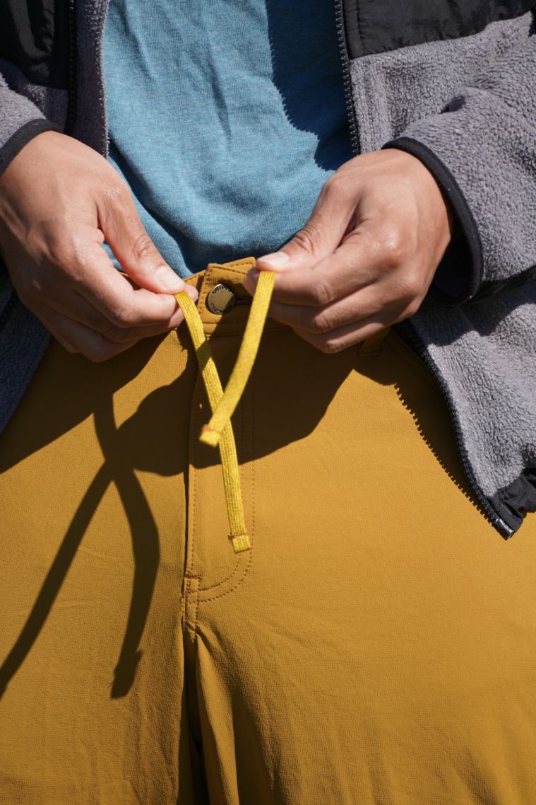 The drawstring waistband on the Outdoor Research Ferrosi.