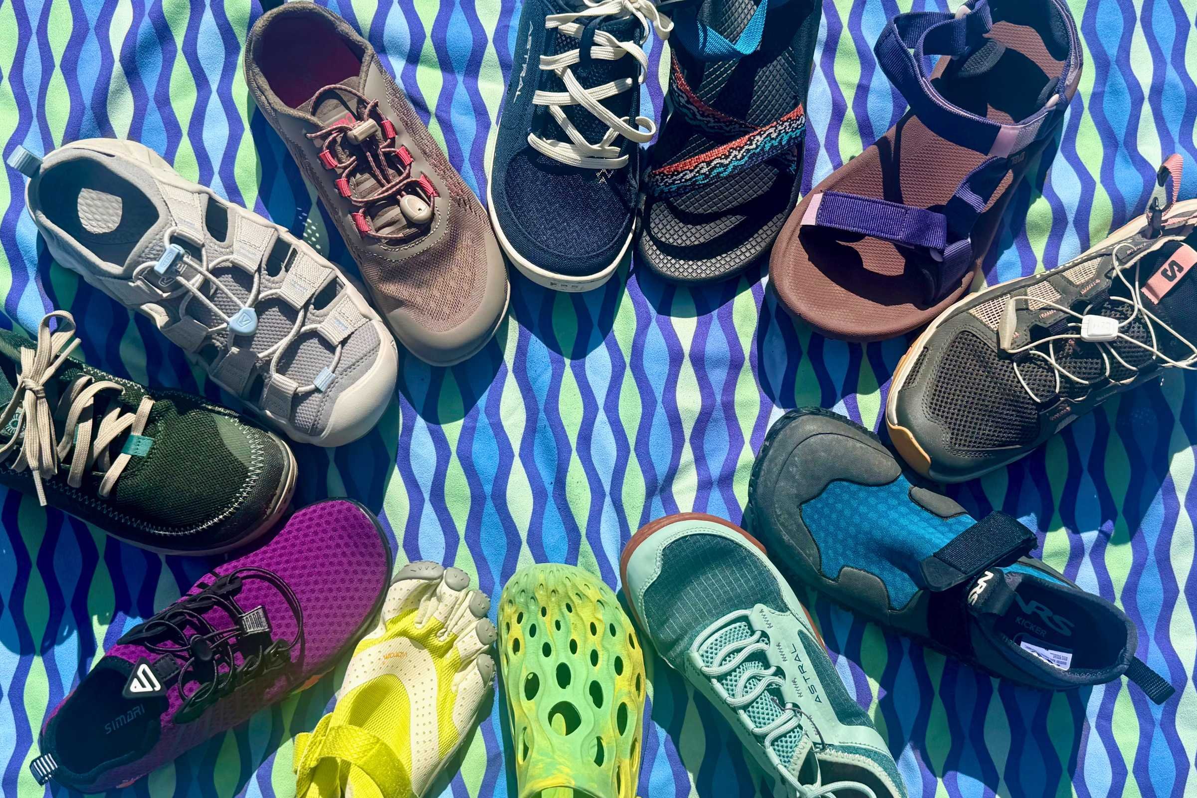 Group shot of the water shoes tested
