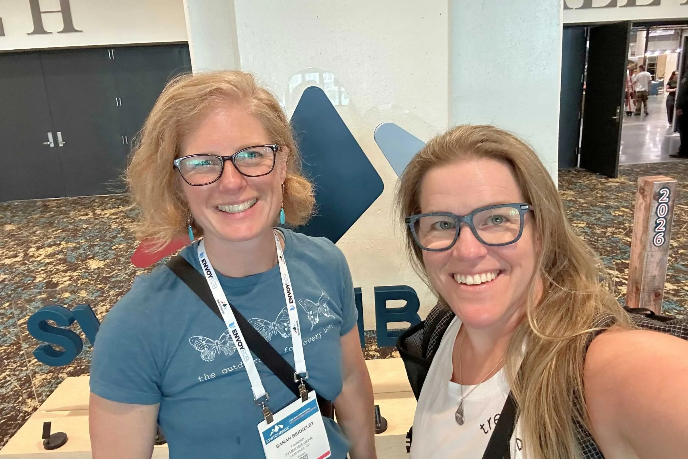 Sara Kruglinski (right) with Symbiosis founder, Sarah Berkeley (left).