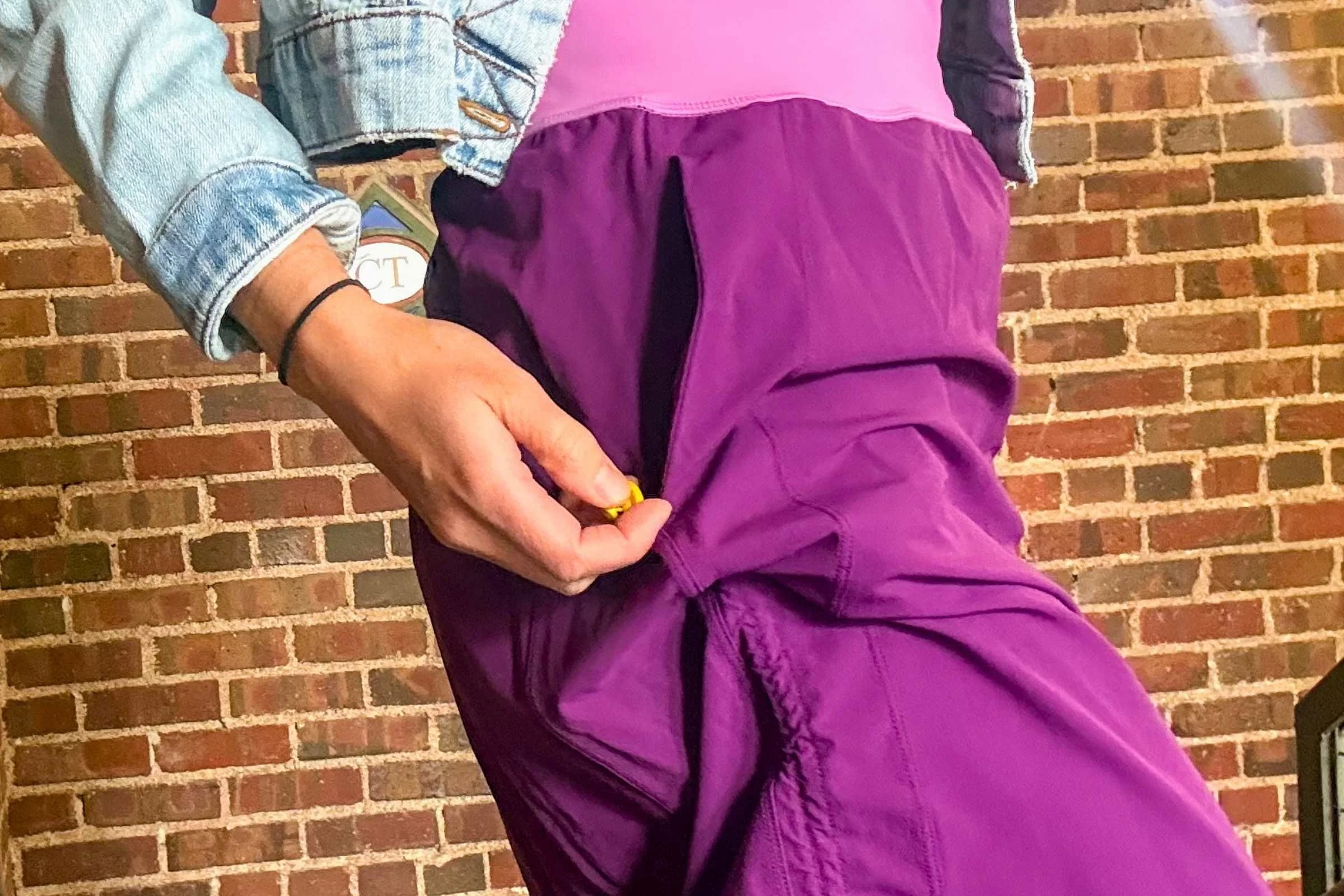 The drawcord for the cinchable hem on the Title Nine Limitless Midi Dress is inside the hand pockets for easy access.