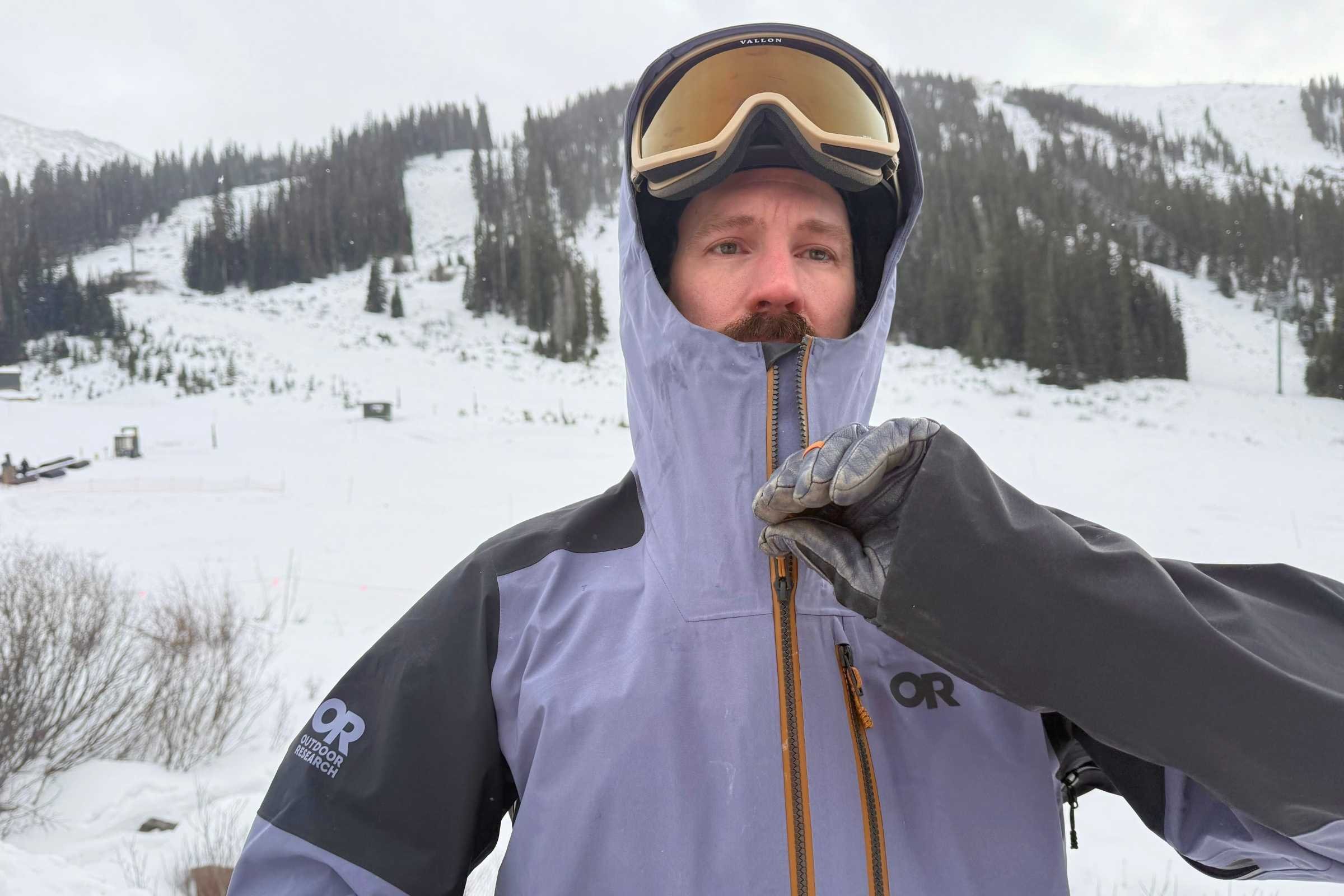 The hood on the Hemispheres jacket fits easily over a ski helmet, and the waterproof zippers are smooth and durable. Photo by Stasia Stockwell.