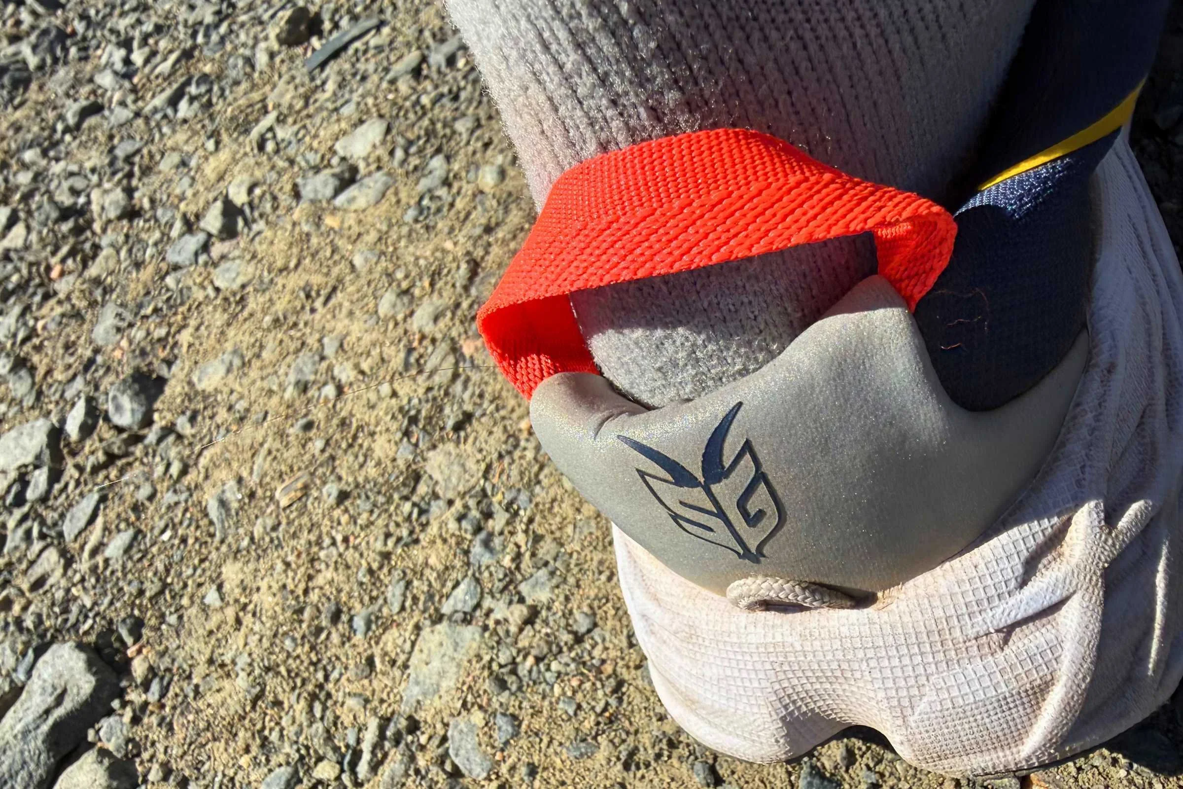 The plush heel cup folds in easily when putting on the HOKA Speedgoat 7.