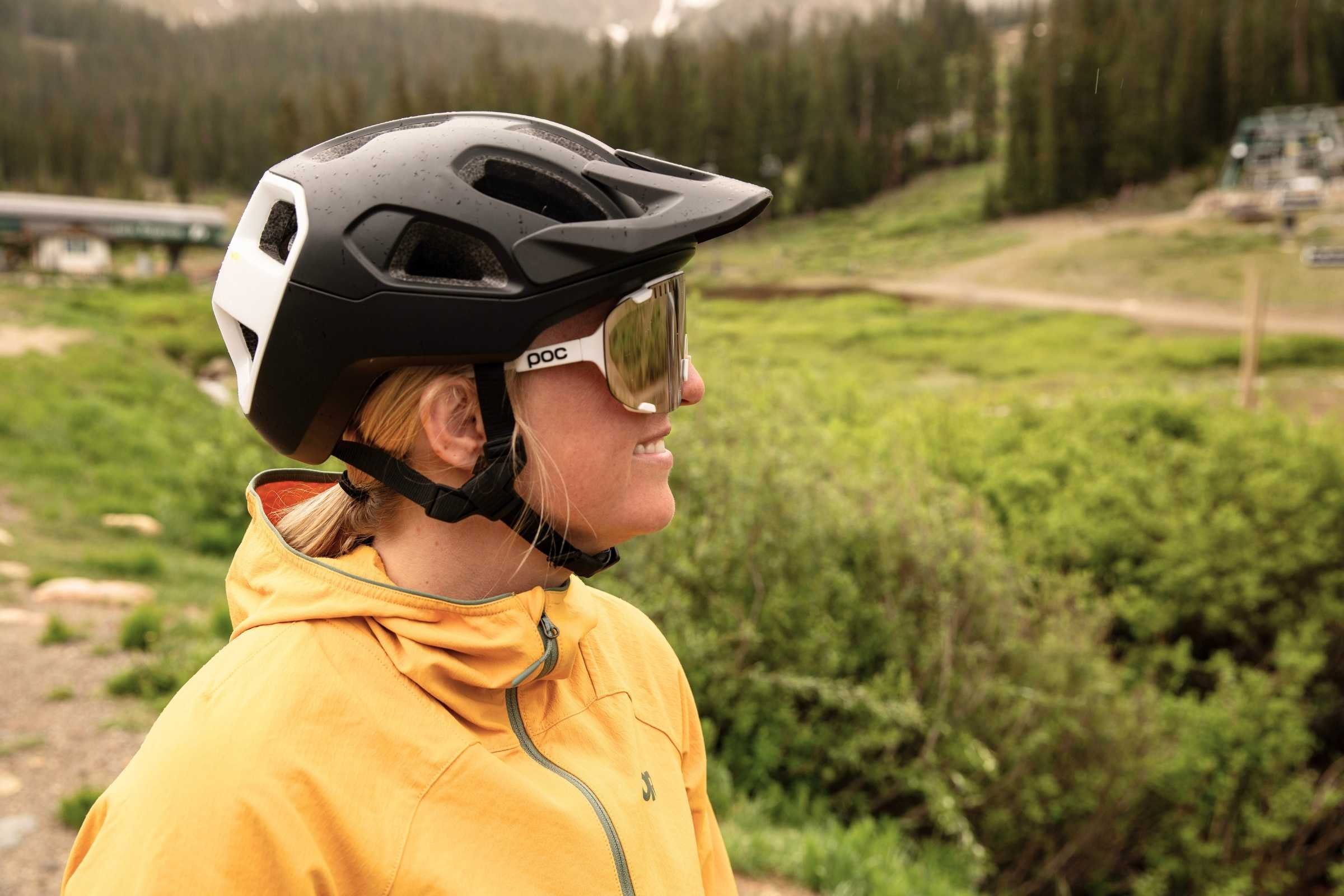 The POC Cularis helmet has 15 vents and an adjustable visor. Photo by Tom Callaghan.