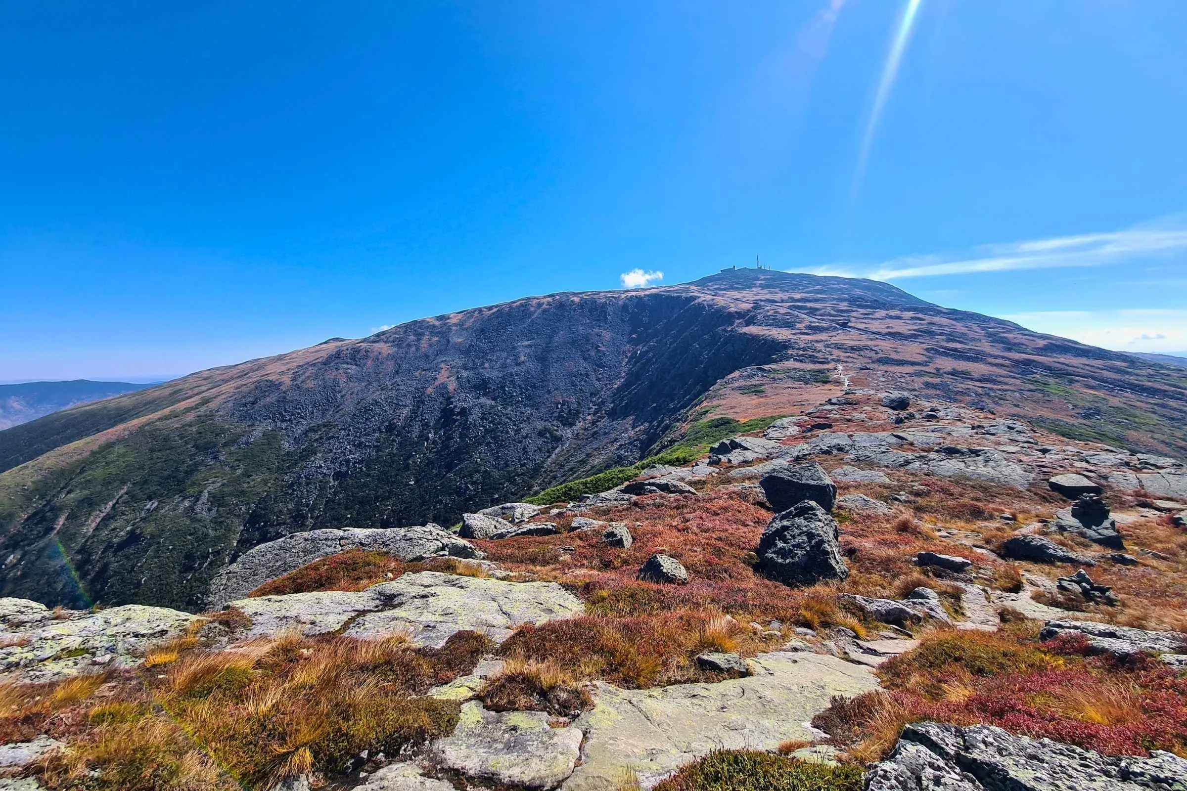 The Great Gulf, with the Mt Washington summit in the distance. Photo by Aubri Drake.