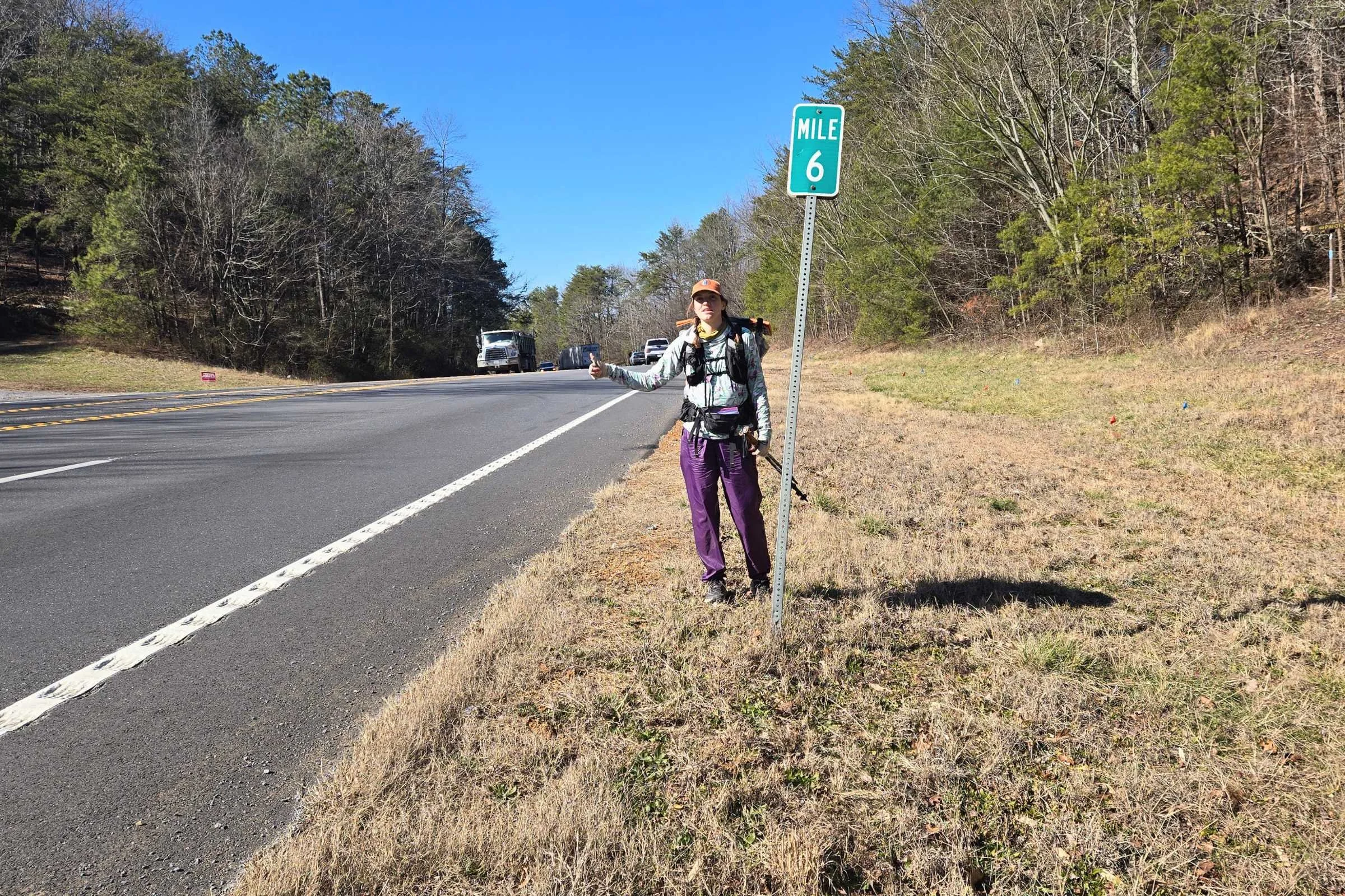 We successfully hitched in and out of Summerville, GA on the same day, an optional resupply point for Pinhoti hikers.
