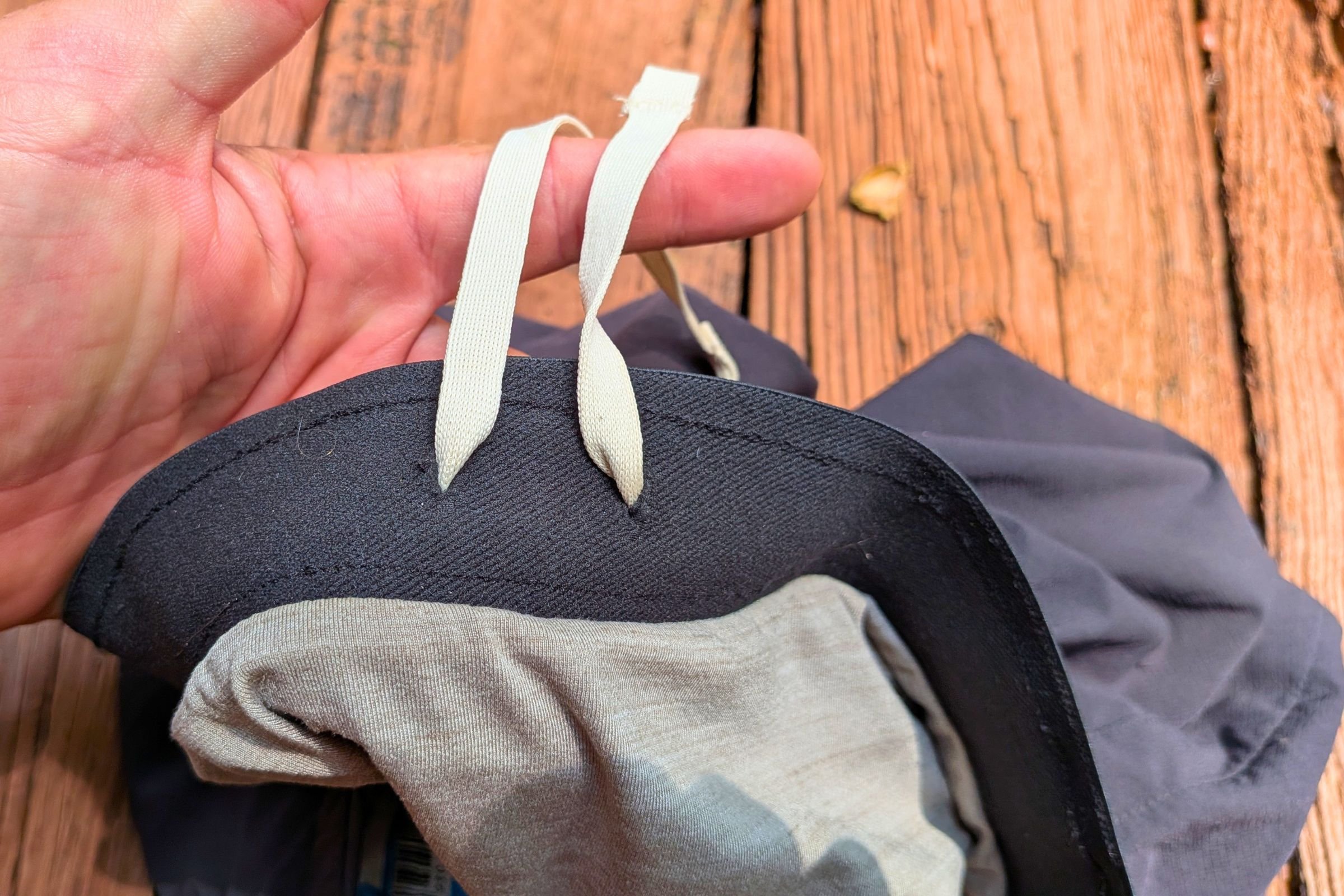 drawstring of Tracksmith Twilight Running Shorts.