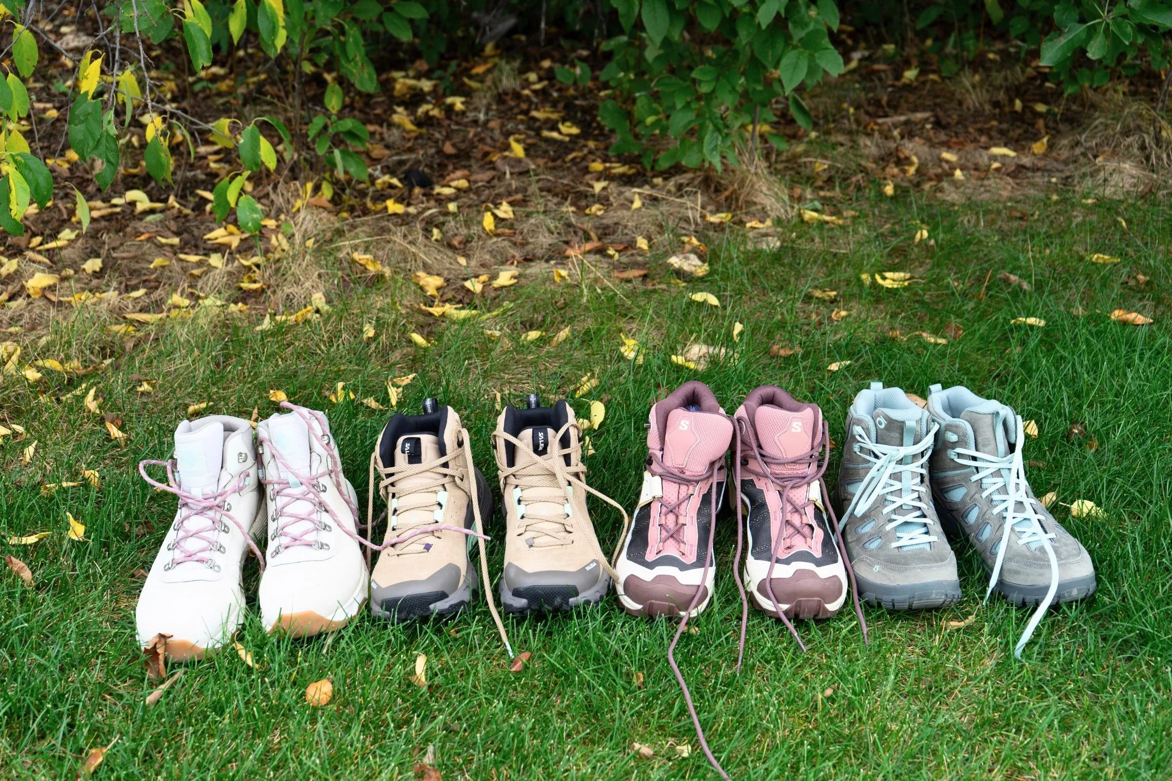 Some of the hiking boots we tested