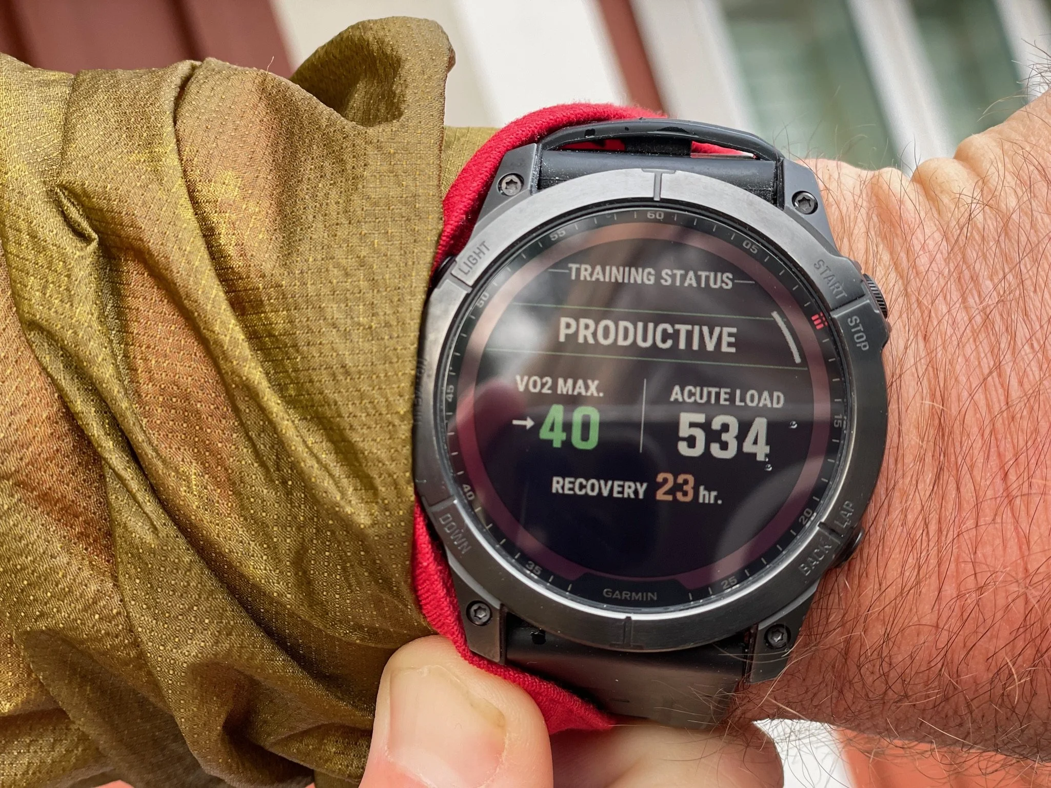 Garmin fenix 7X Solar Sapphire on wrist
