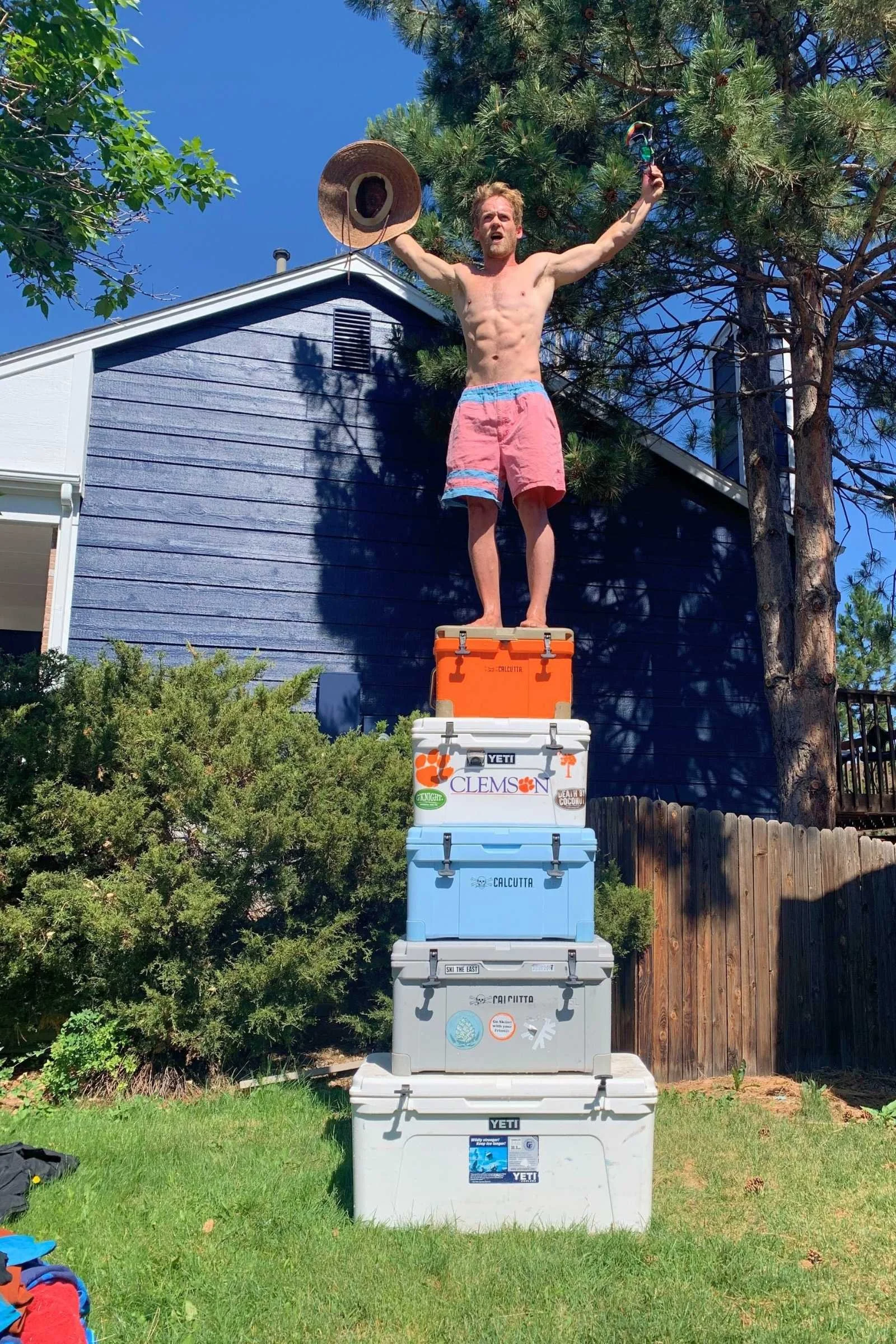 Coolers are designed to withhold a significant amount of weight. Here are some of the coolers we researched and tested. Photo courtesy Josette Deschambeault.
