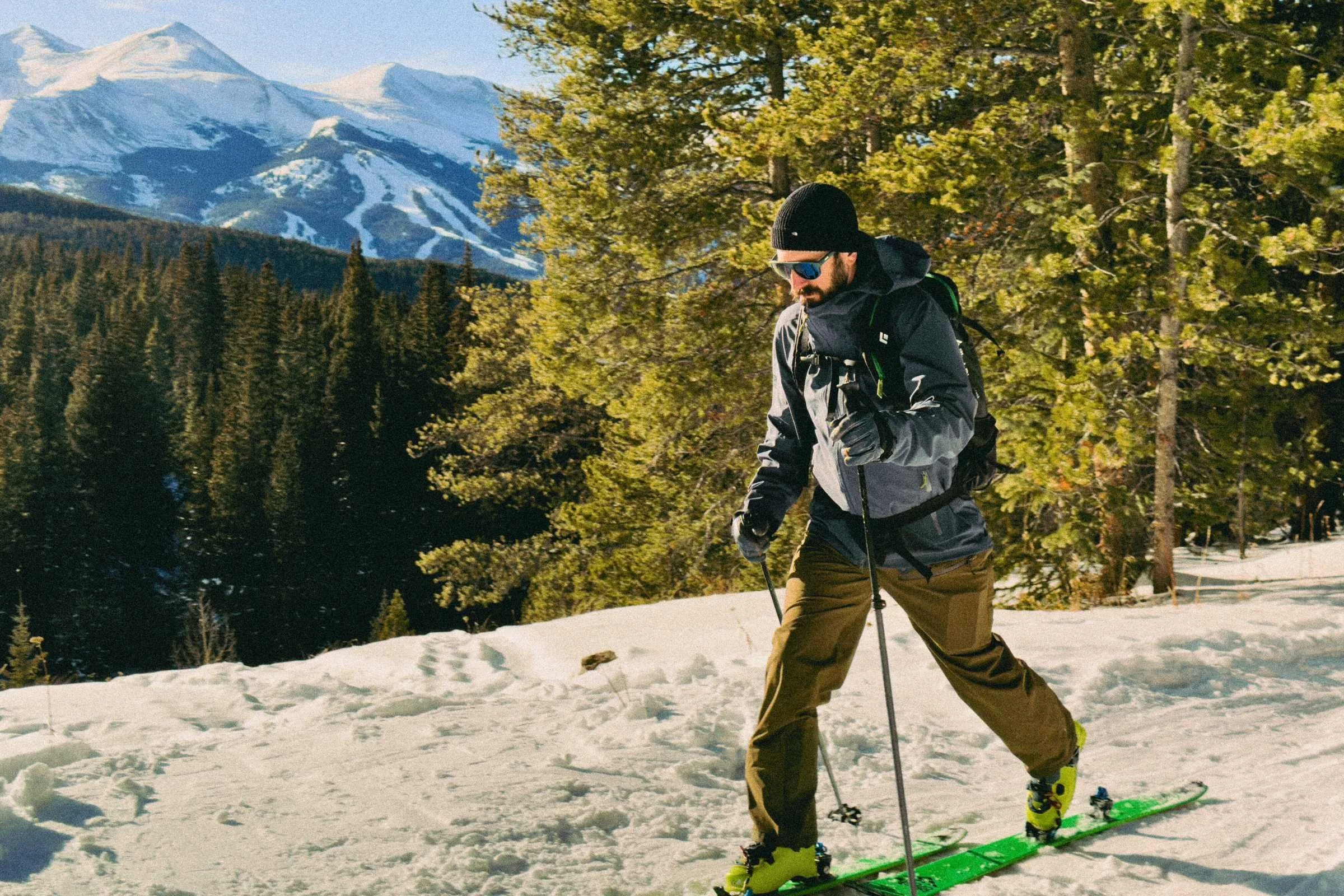 We love the stretchy shell fabric of the Cloudchaser and our testers found it especially beneficial in the bibs. Photo credit: Jacob Callaghan