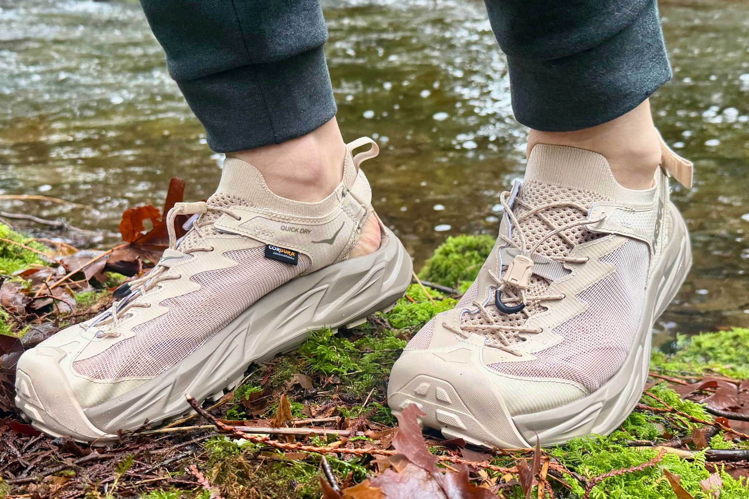 Open mesh design lets water drain fast, so they don’t feel heavy and squishy after stepping out of the water. Photo by Ebony Roberts