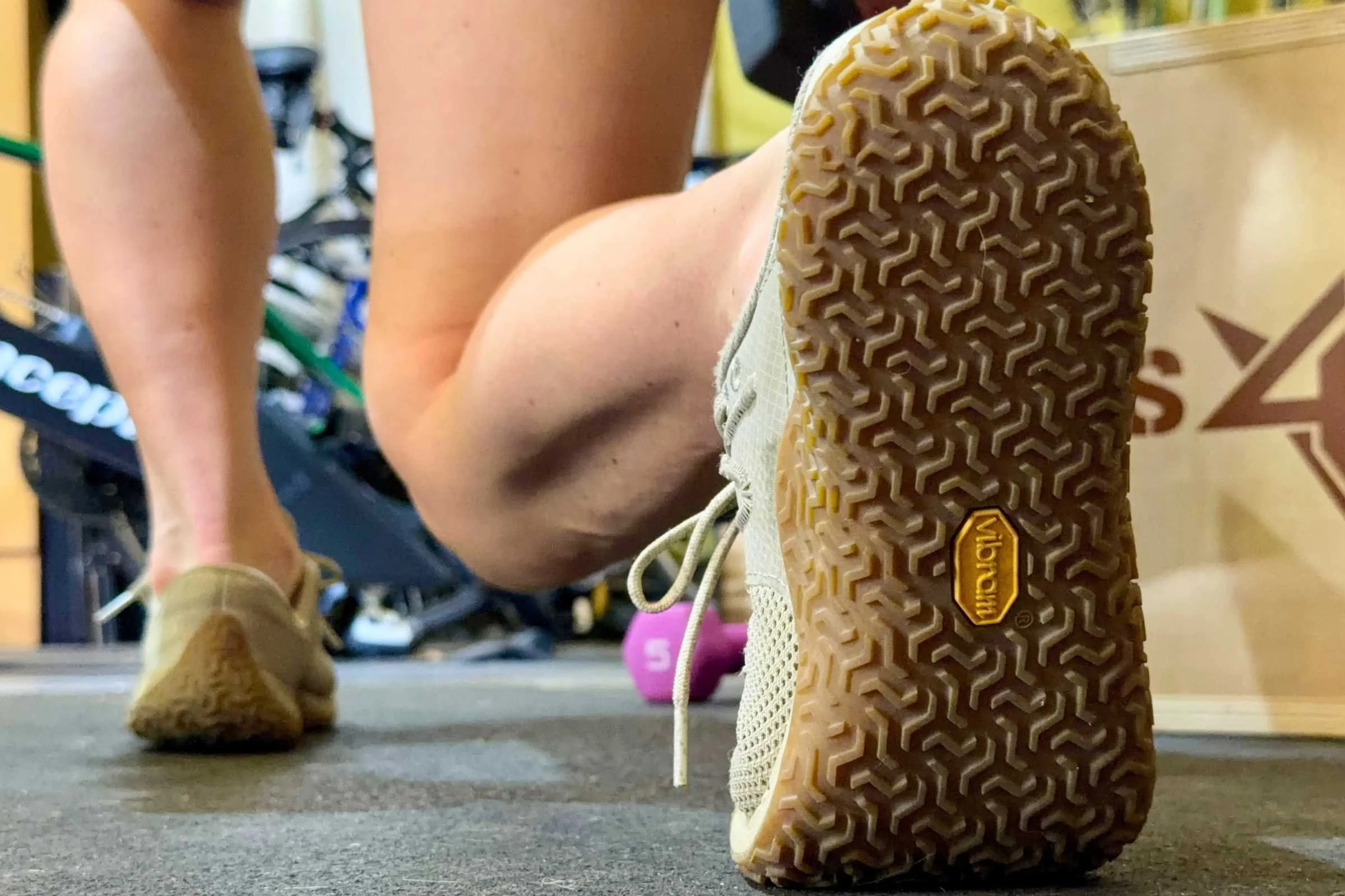 Doing lunges in the Merrell Trail Glove 7. Photo courtesy Maggie Nichols