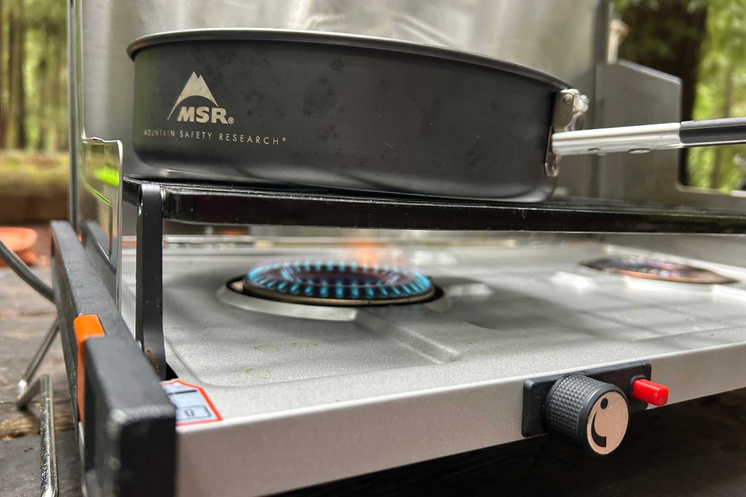 Close-up on GSI Pinnacle Pro stove's flame