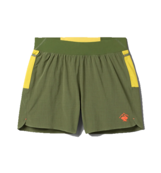 Men's rabbit FKT Shorts in chive and yellow