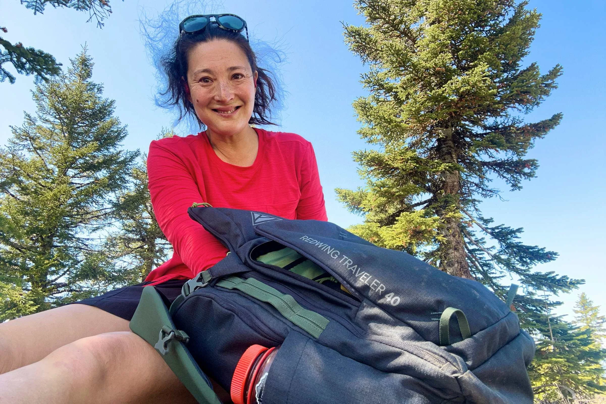 Liz Thomas hiking near the Pacific Crest Trail in Oregon.