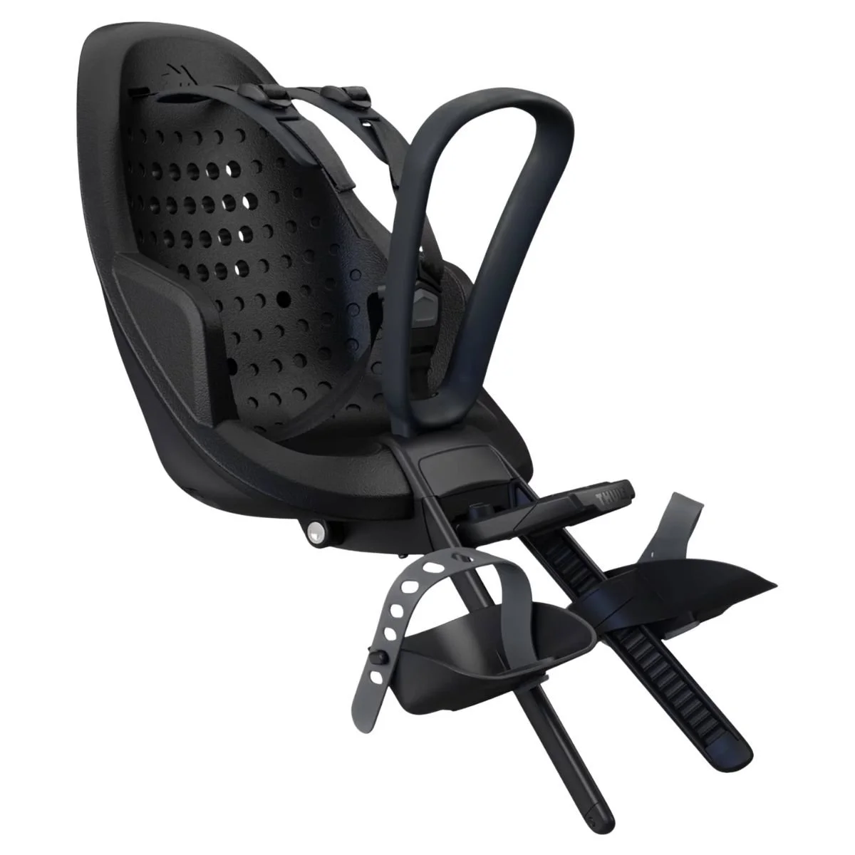 The Thule Yepp 2 Mini child bike seat in black.