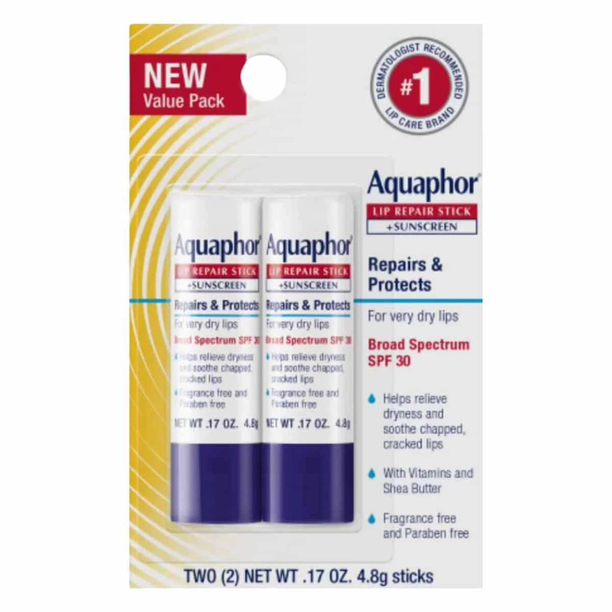 Aquaphor Lip Repair Stick + Sunscreen