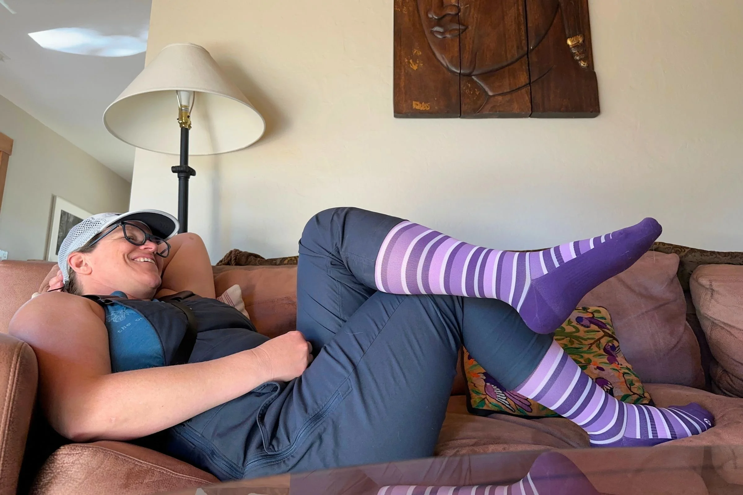 A little post run relaxation in the OS1st Wellness Compression Socks