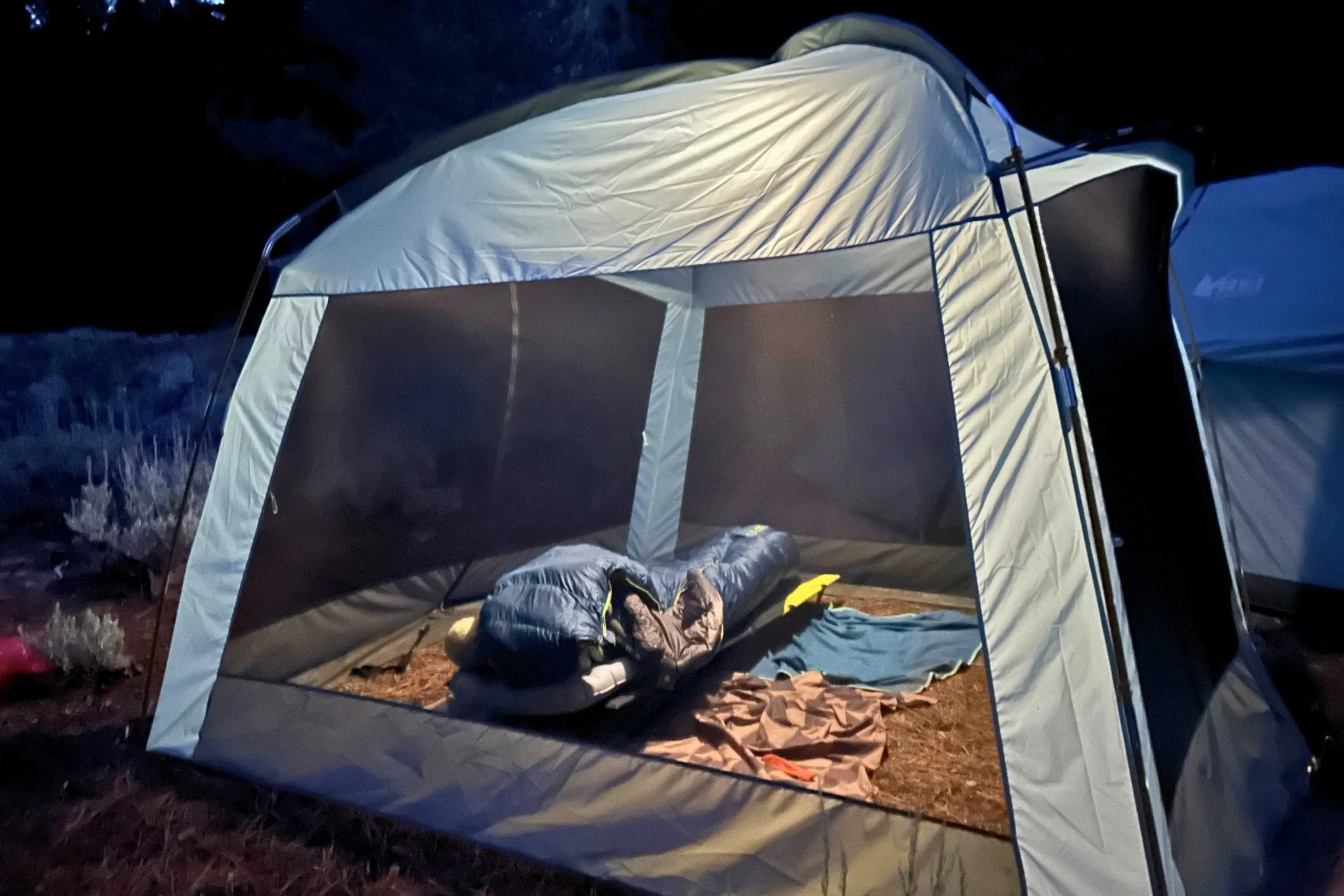 Home away from home. Sea to Summit Ether Light XR sleeping pad at night.