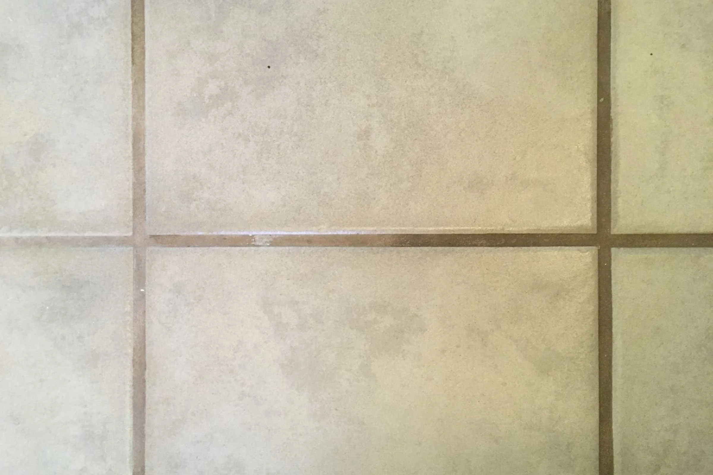 We tested the OxiClean with Odor Blasters as a floor cleaner. Grout on the left shows before and grout on the right shows after treatment