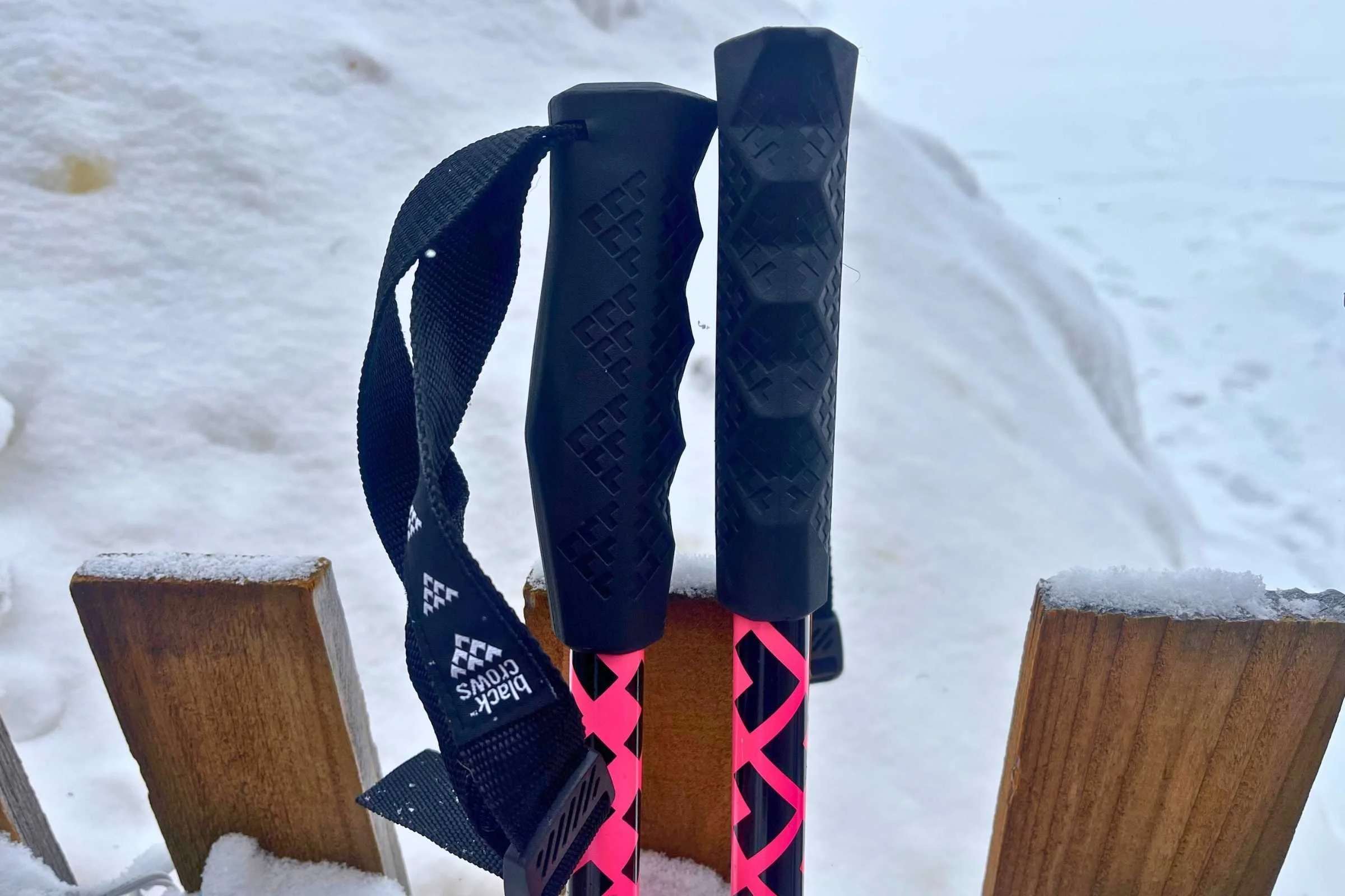 The angular grips on the Meta poles are comfortable. By Stasia Stockwell