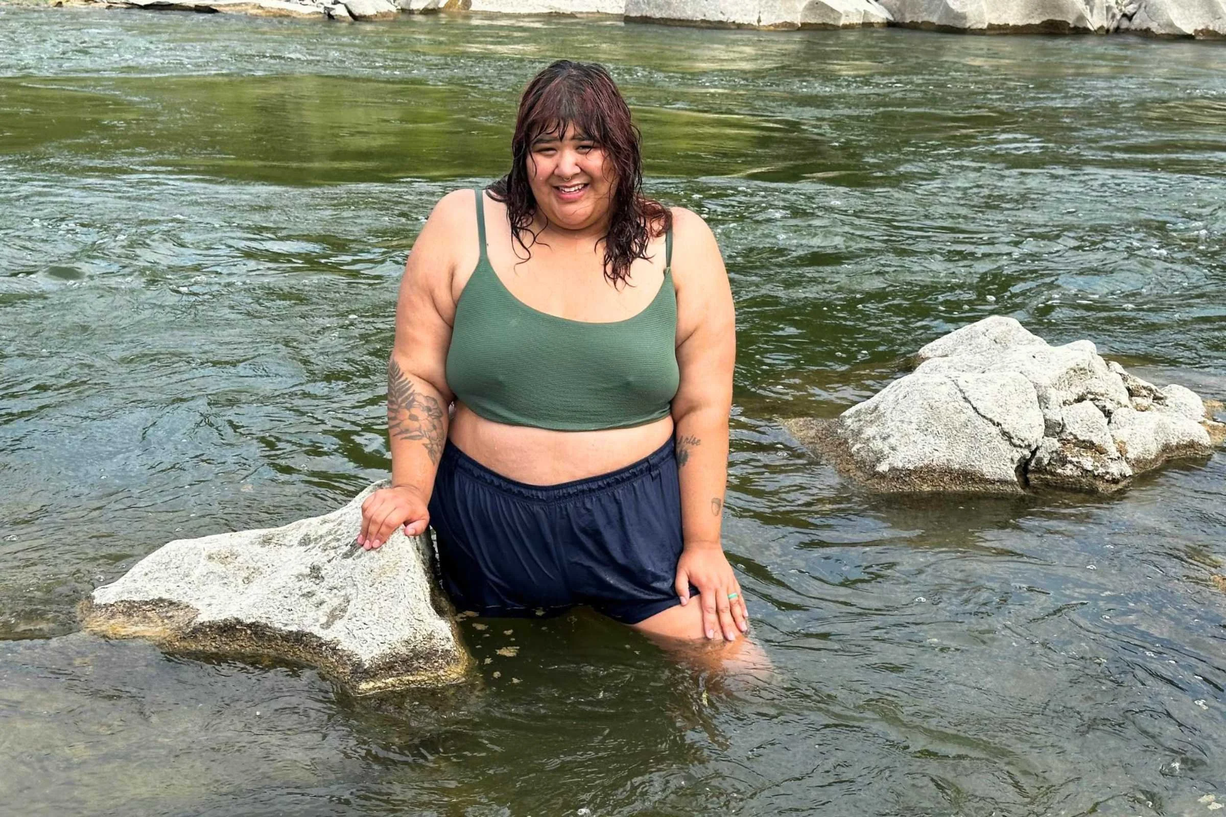 The Columbia Sandy River Shorts are easy to swim in.