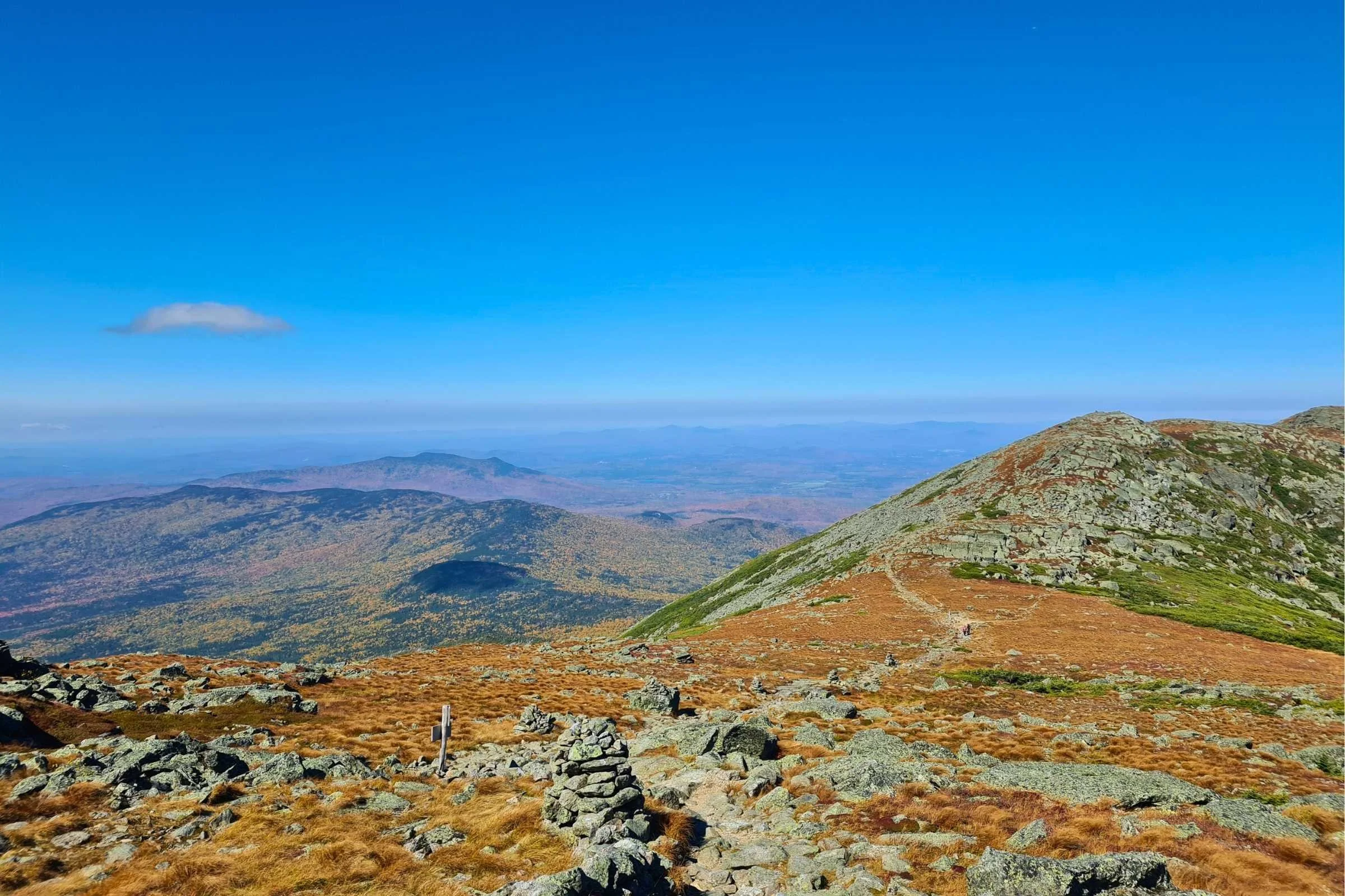Mt Clay along the Presi Traverse on a fantastic day in September. Photo by Aubri Drake.