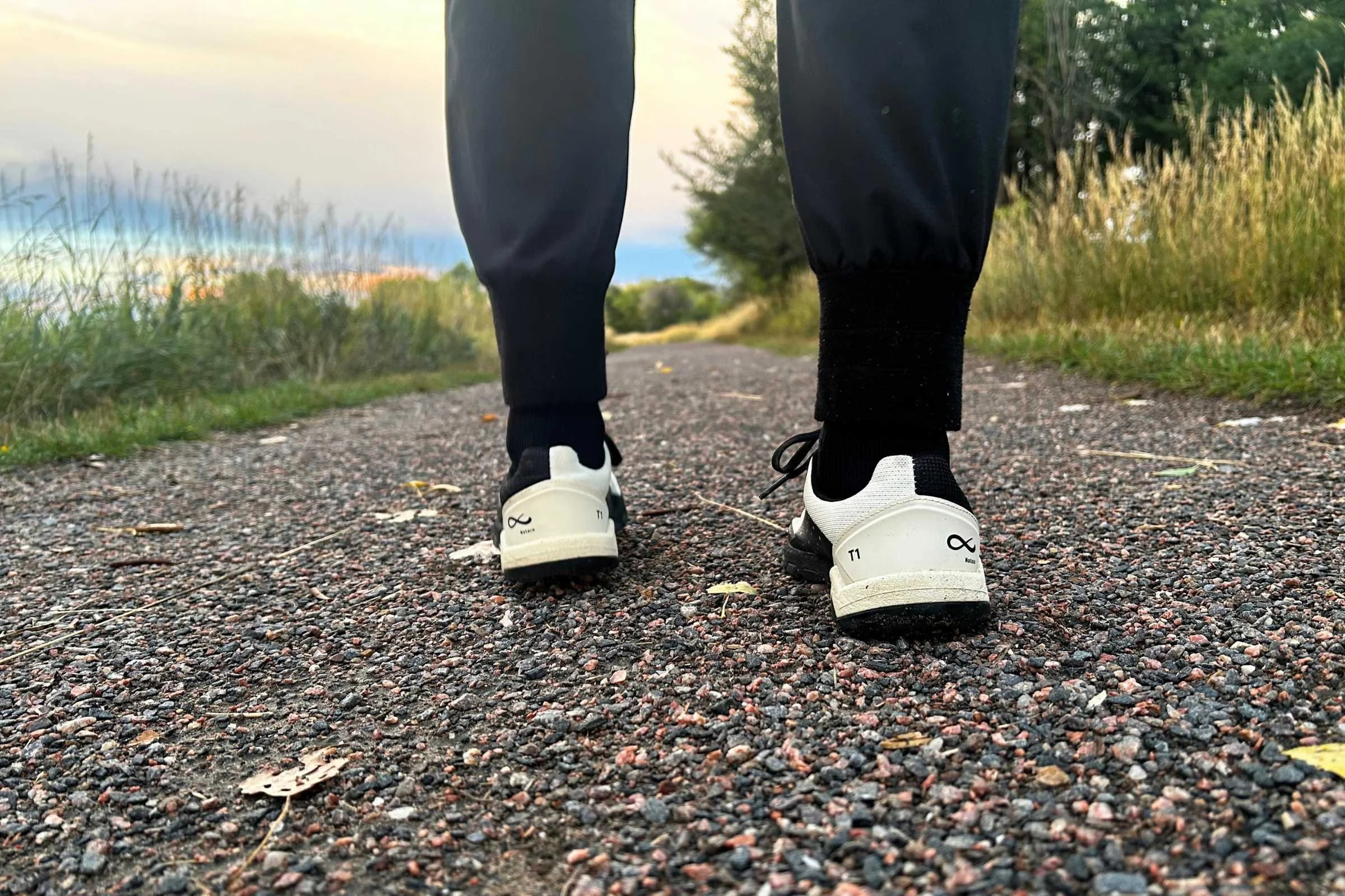 We tested this shoe on small gravel, loose dirt, and hardpack trails, as well as mixed-use bike and running paths.