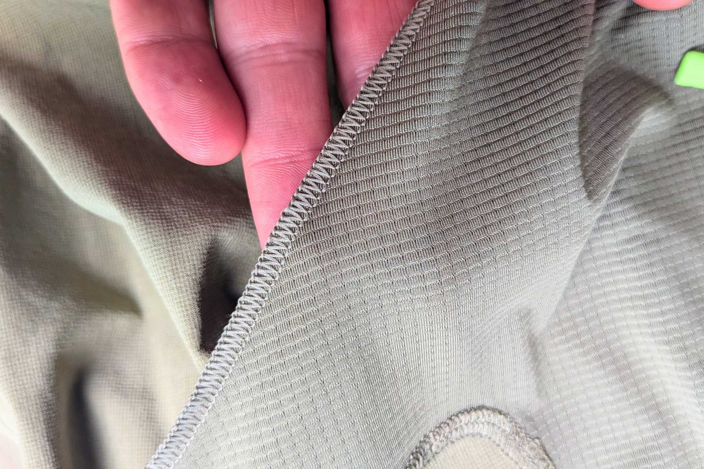 Another close up of rabbit FKT shorts' liner