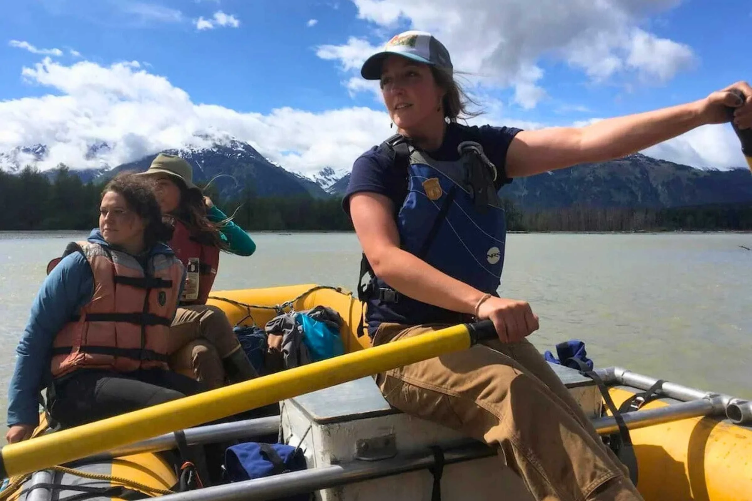 The author guiding a rafting trip in Haines, Alaska.